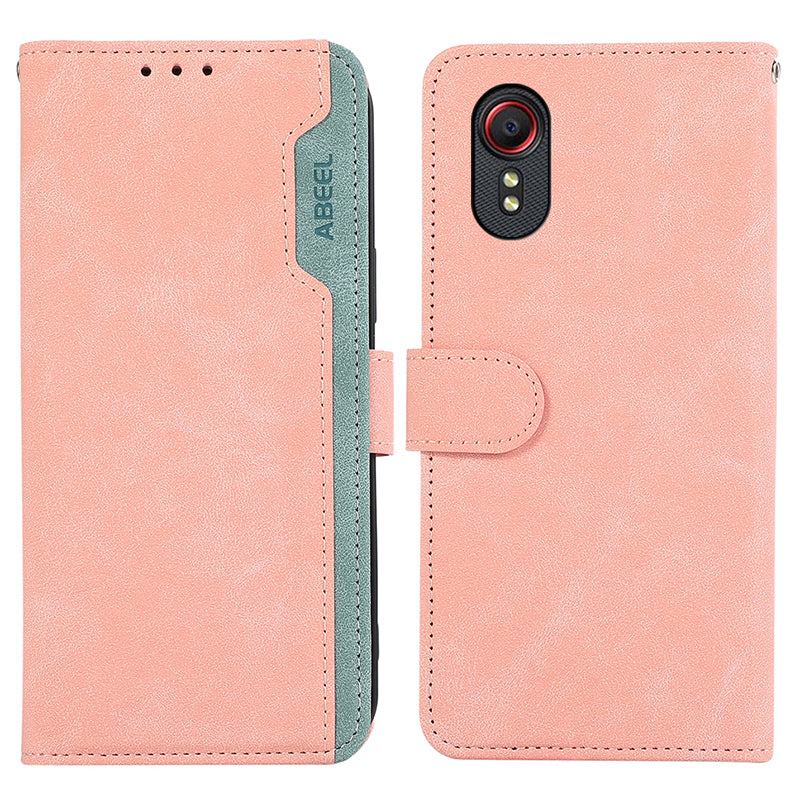 ABEEL For Samsung Galaxy Xcover 5 Case Leather Wallet Phone Cover RFID Blocking