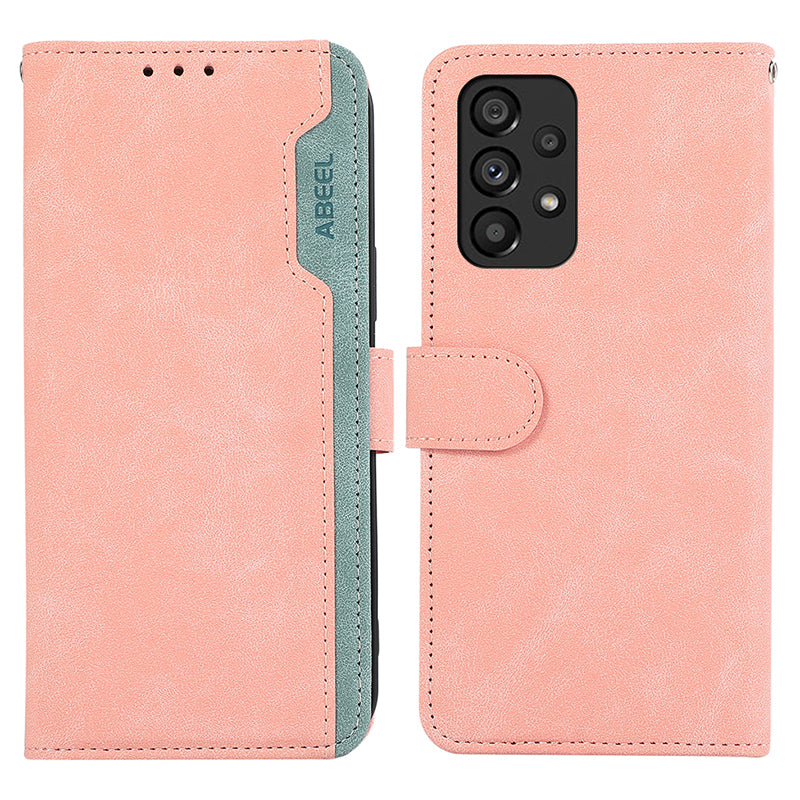 ABEEL For Samsung Galaxy A33 5G Wallet Case Color Matching RFID Blocking Leather Phone Cover