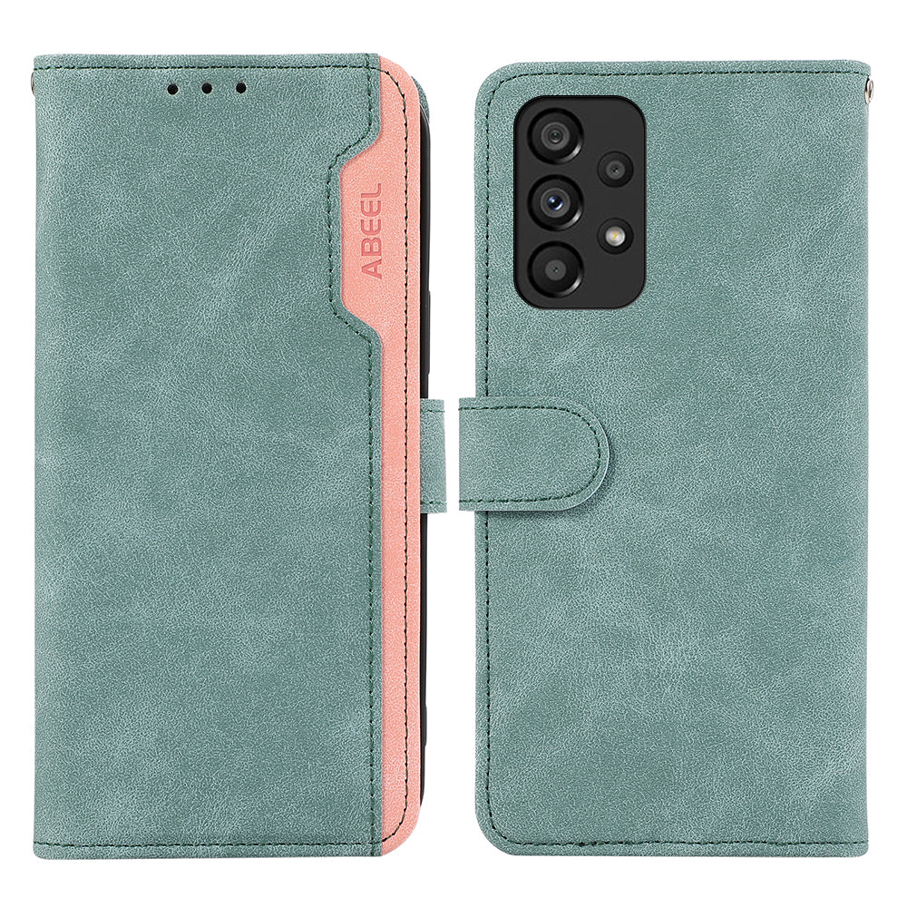 ABEEL For Samsung Galaxy A33 5G Wallet Case Color Matching RFID Blocking Leather Phone Cover