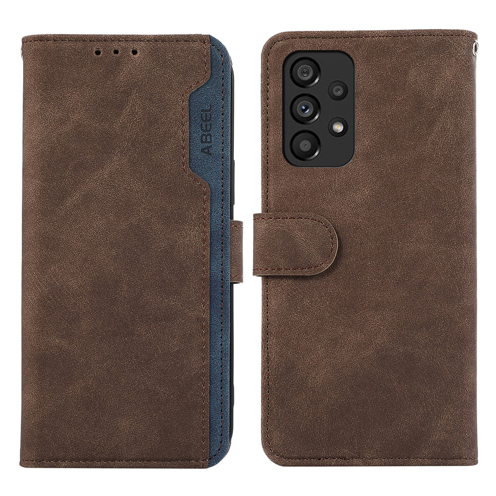 ABEEL For Samsung Galaxy A33 5G Wallet Case Color Matching RFID Blocking Leather Phone Cover