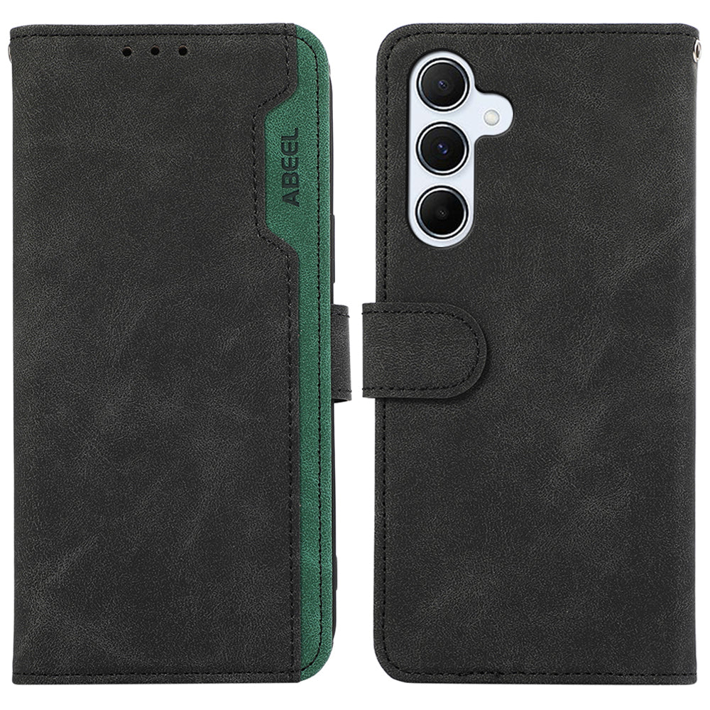 ABEEL For Samsung Galaxy A15 5G Shockproof Phone Case PU Leather RFID Blocking Wallet Cover
