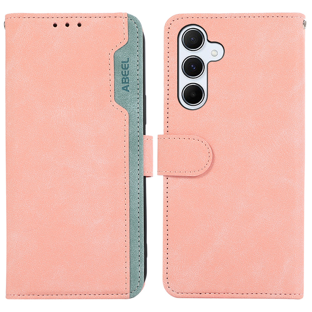 ABEEL For Samsung Galaxy A15 5G Shockproof Phone Case PU Leather RFID Blocking Wallet Cover