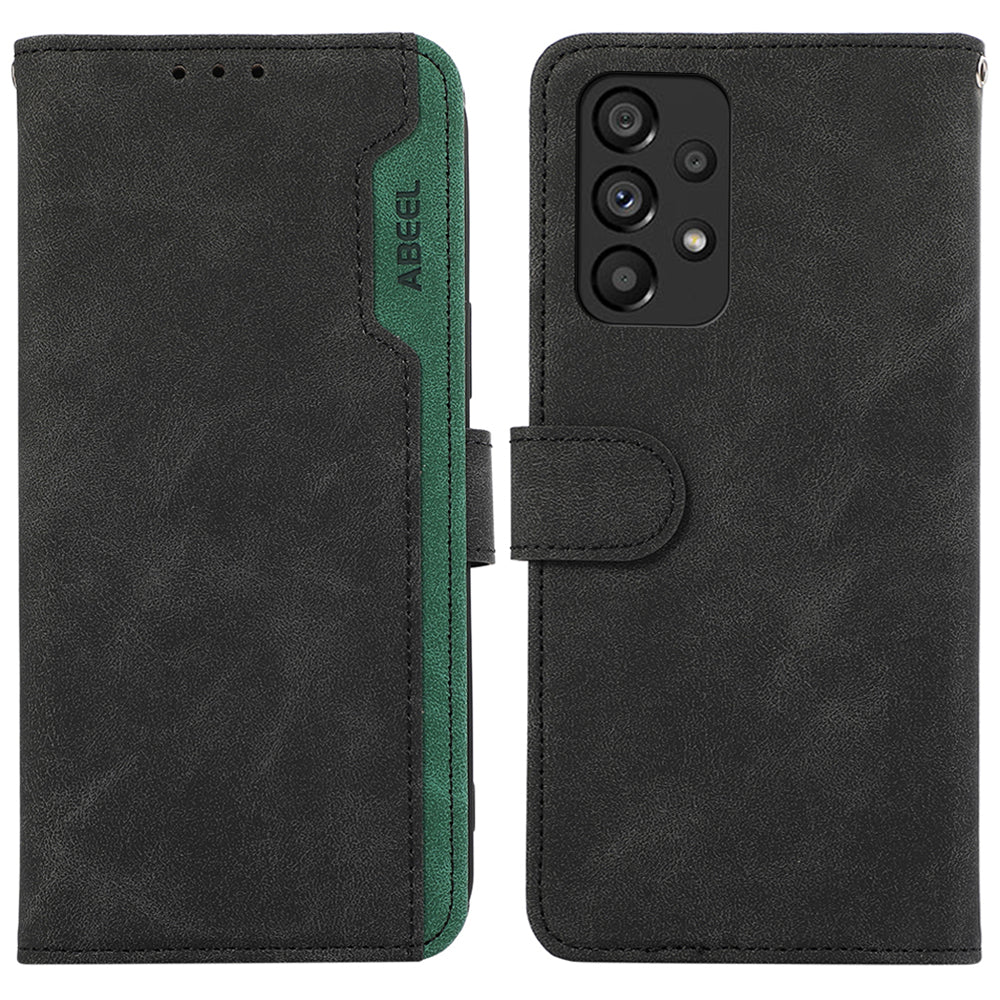 ABEEL PU Leather Cover for Samsung Galaxy A23 4G / A23 5G (Global Version) Anti-scratch Phone Case RFID Blocking Wallet