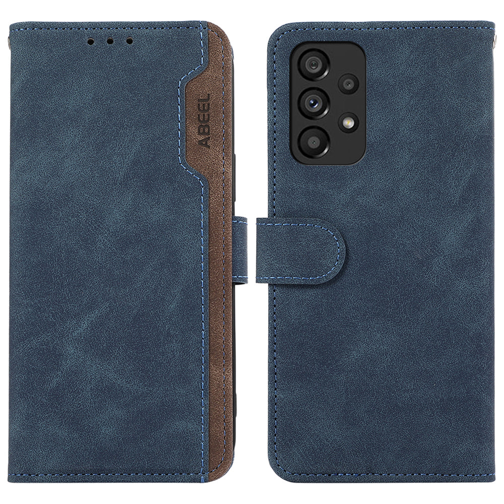 ABEEL PU Leather Cover for Samsung Galaxy A23 4G / A23 5G (Global Version) Anti-scratch Phone Case RFID Blocking Wallet