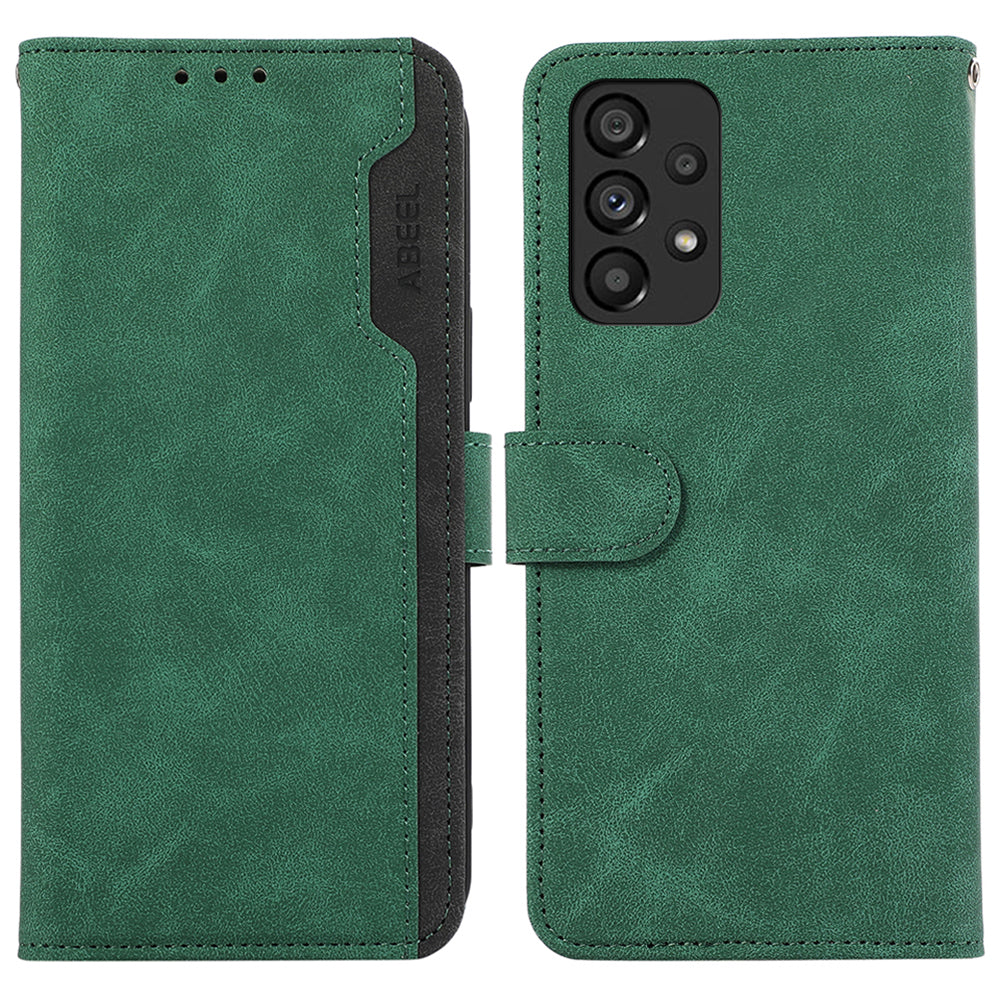 ABEEL PU Leather Cover for Samsung Galaxy A23 4G / A23 5G (Global Version) Anti-scratch Phone Case RFID Blocking Wallet