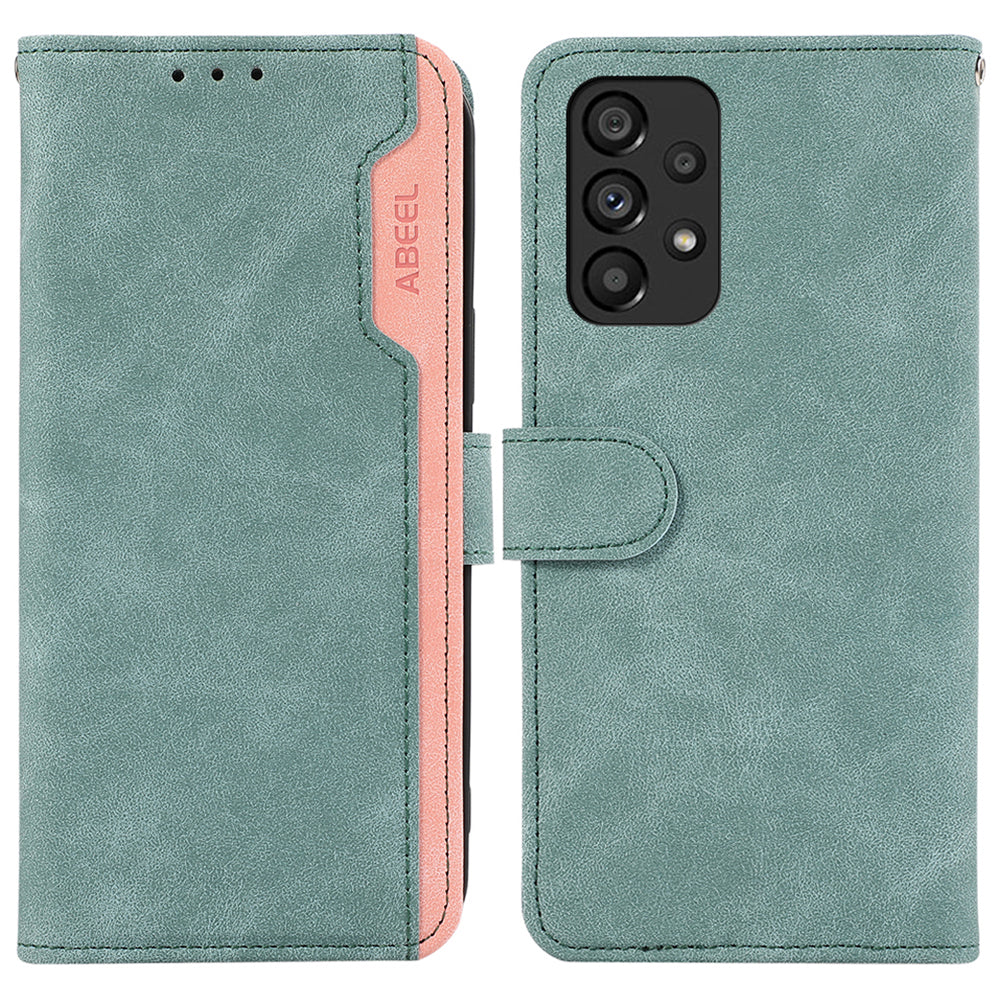 ABEEL PU Leather Cover for Samsung Galaxy A23 4G / A23 5G (Global Version) Anti-scratch Phone Case RFID Blocking Wallet