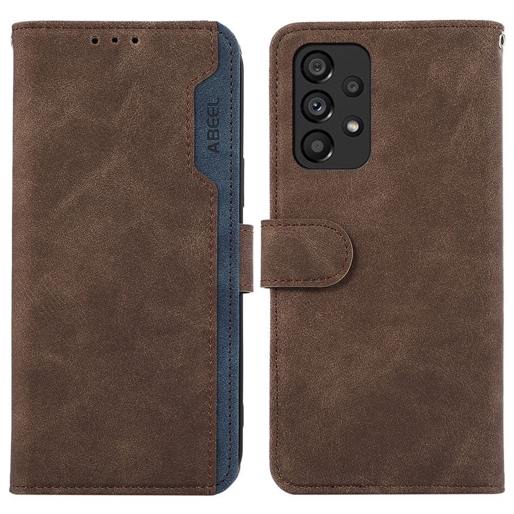 ABEEL PU Leather Cover for Samsung Galaxy A23 4G / A23 5G (Global Version) Anti-scratch Phone Case RFID Blocking Wallet