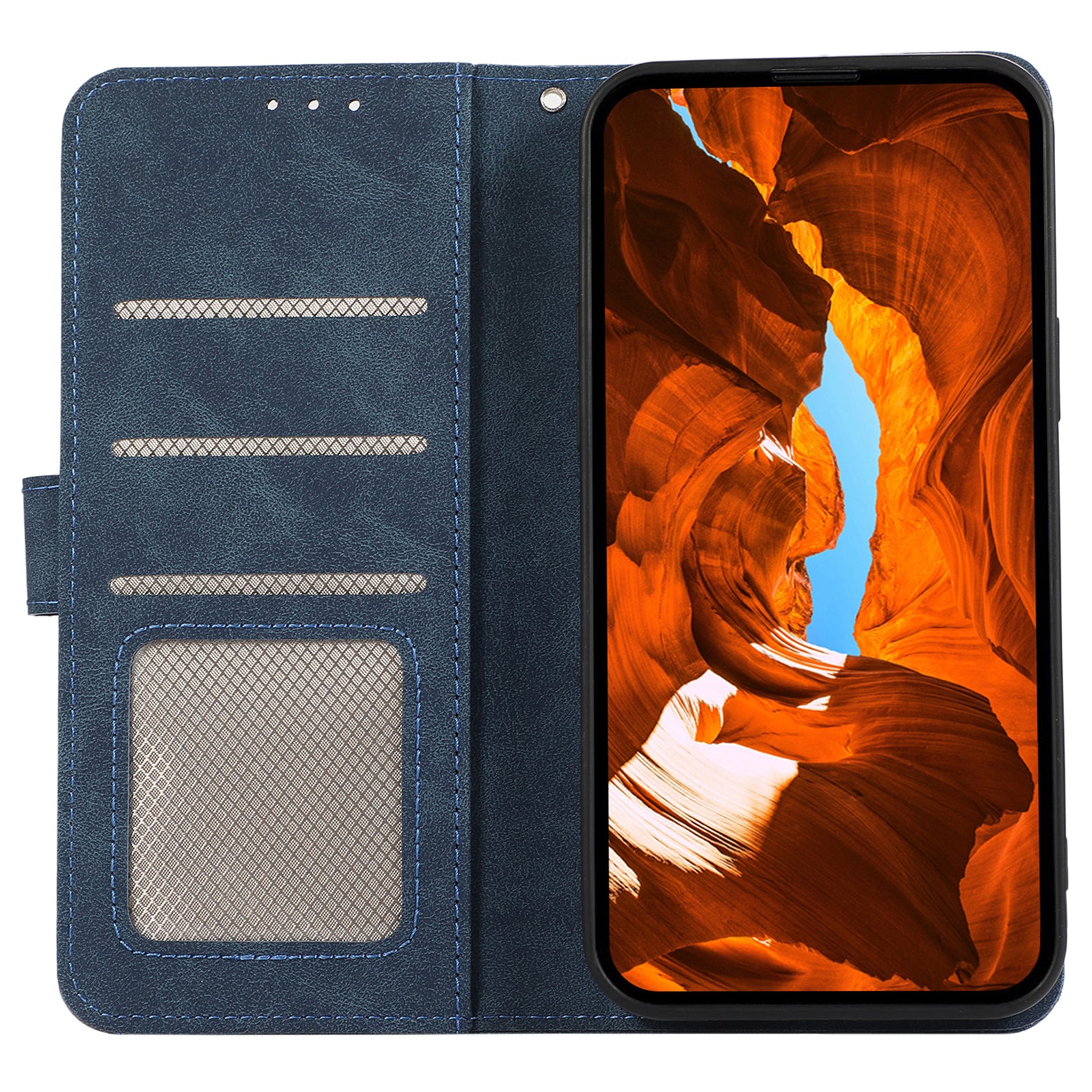ABEEL For iPhone 13 6.1 inch Magnetic Phone Case PU Leather RFID Blocking Wallet Cover
