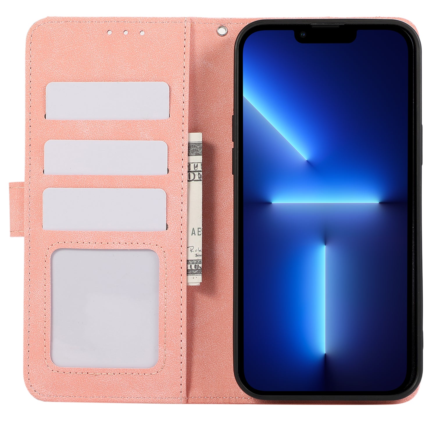 ABEEL For iPhone 13 Pro Max Case with RFID Blocking Leather Wallet Flip Folio Stand Phone Cover