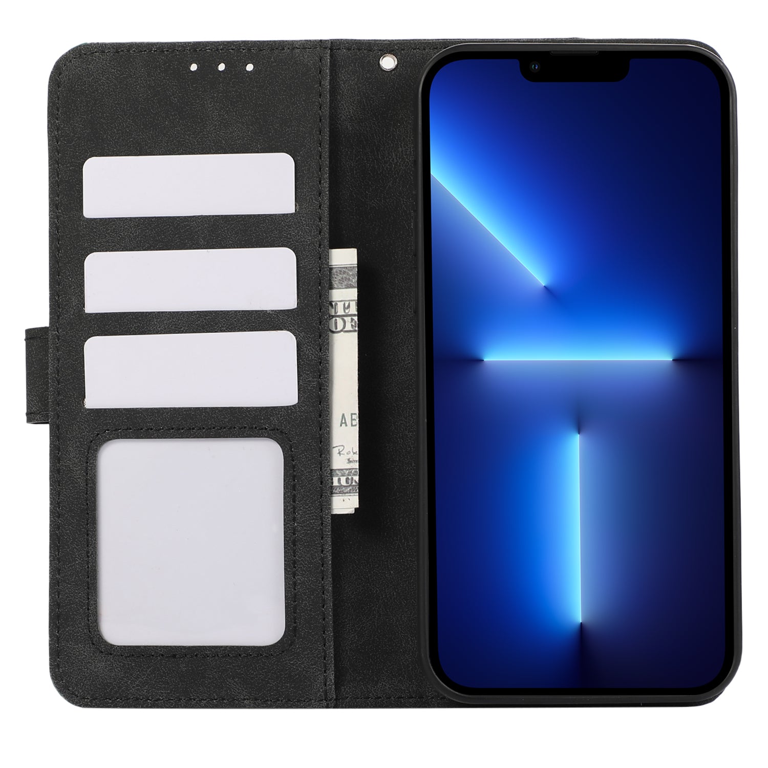ABEEL For iPhone 13 Pro Wallet Case RFID Blocking Splicing Color Leather Phone Cover