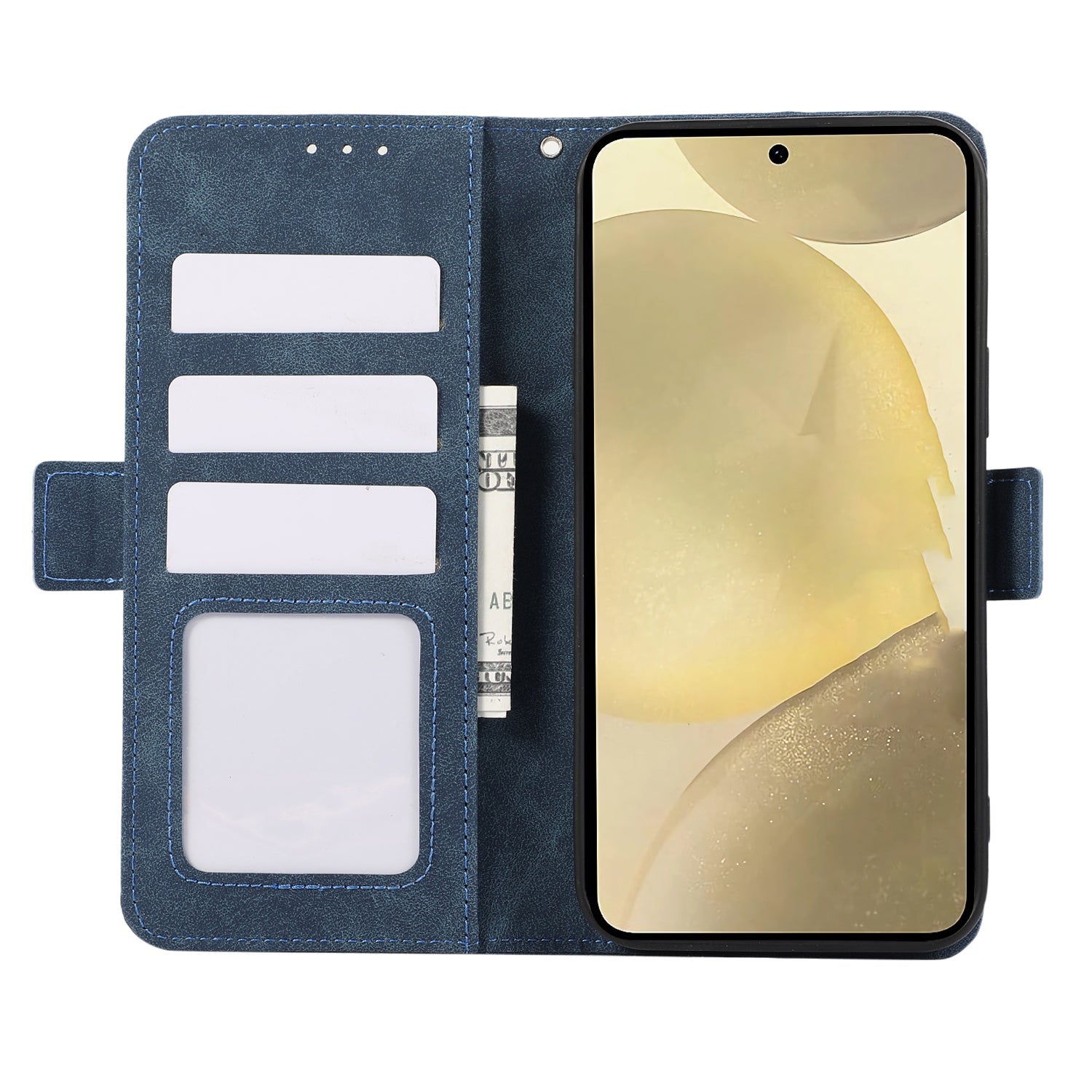 ABEEL For Samsung Galaxy S24 Ultra Case Magnetic Clasp RFID Blocking Leather Phone Cover