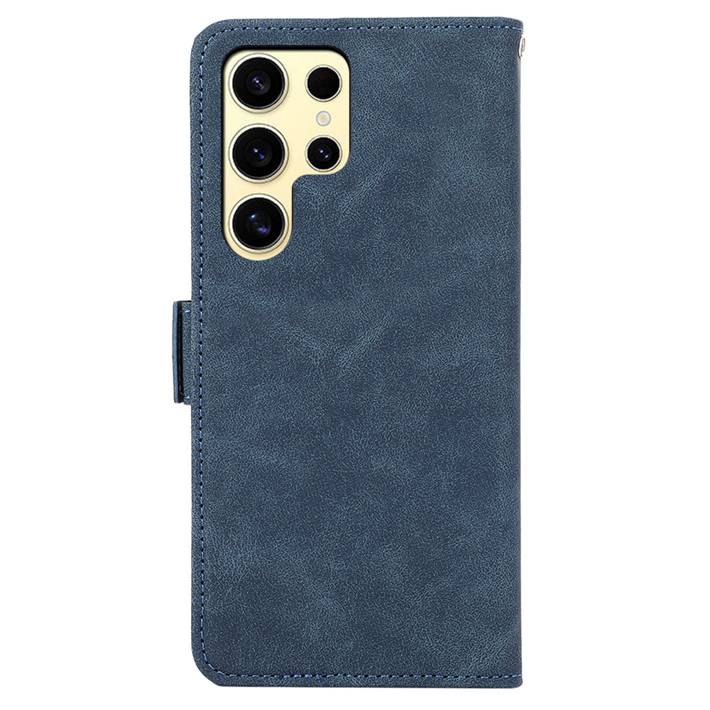 ABEEL For Samsung Galaxy S24 Ultra Case Magnetic Clasp RFID Blocking Leather Phone Cover