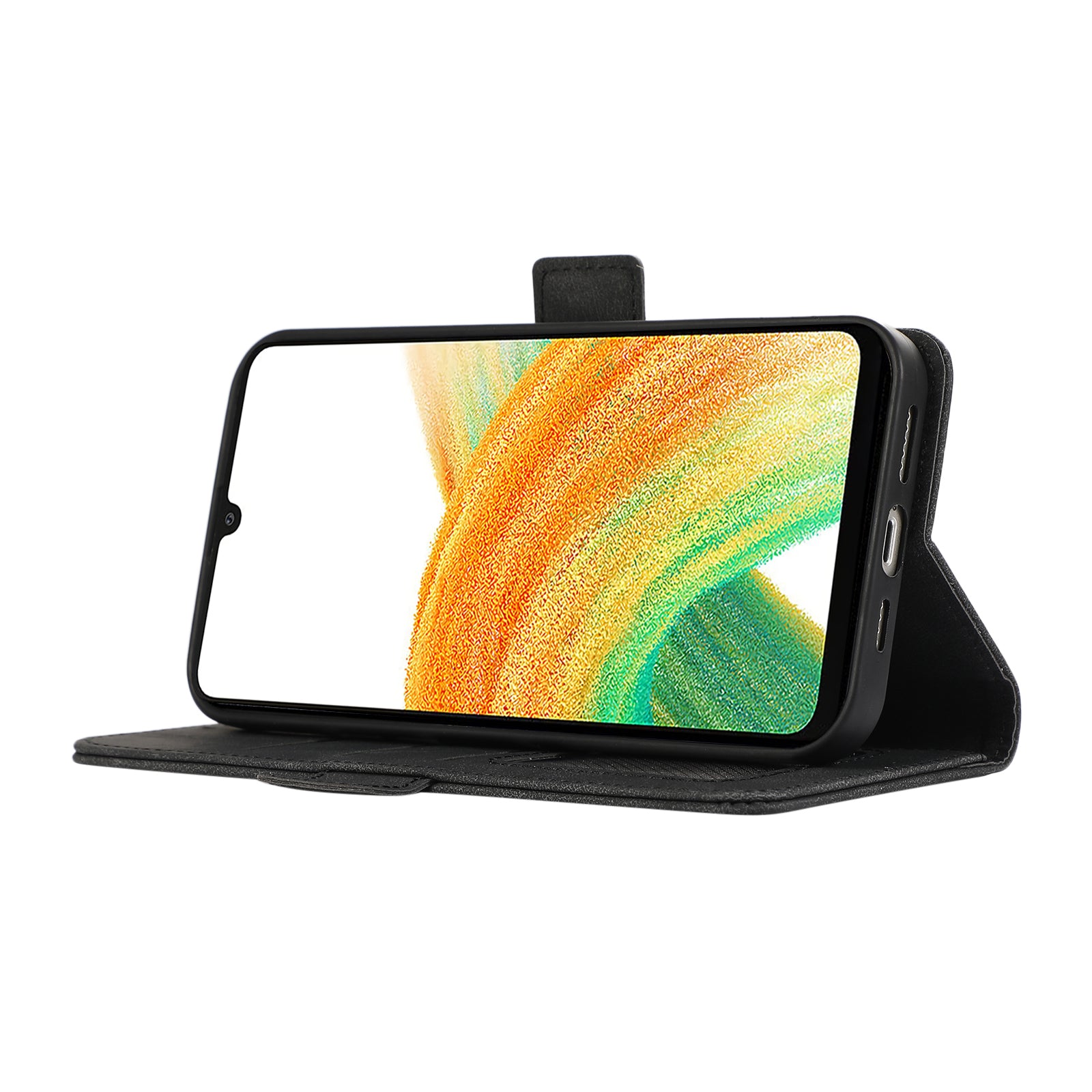 ABEEL For Samsung Galaxy A33 5G Case PU Leather RFID Blocking 3 Card Slots Stand Phone Cover