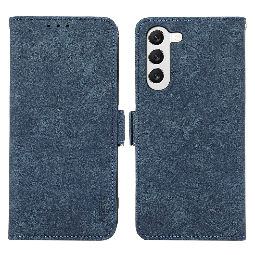 ABEEL For Samsung Galaxy S23+ Leather Case RFID Blocking Wallet Phone Cover Side Magnetic Clasp