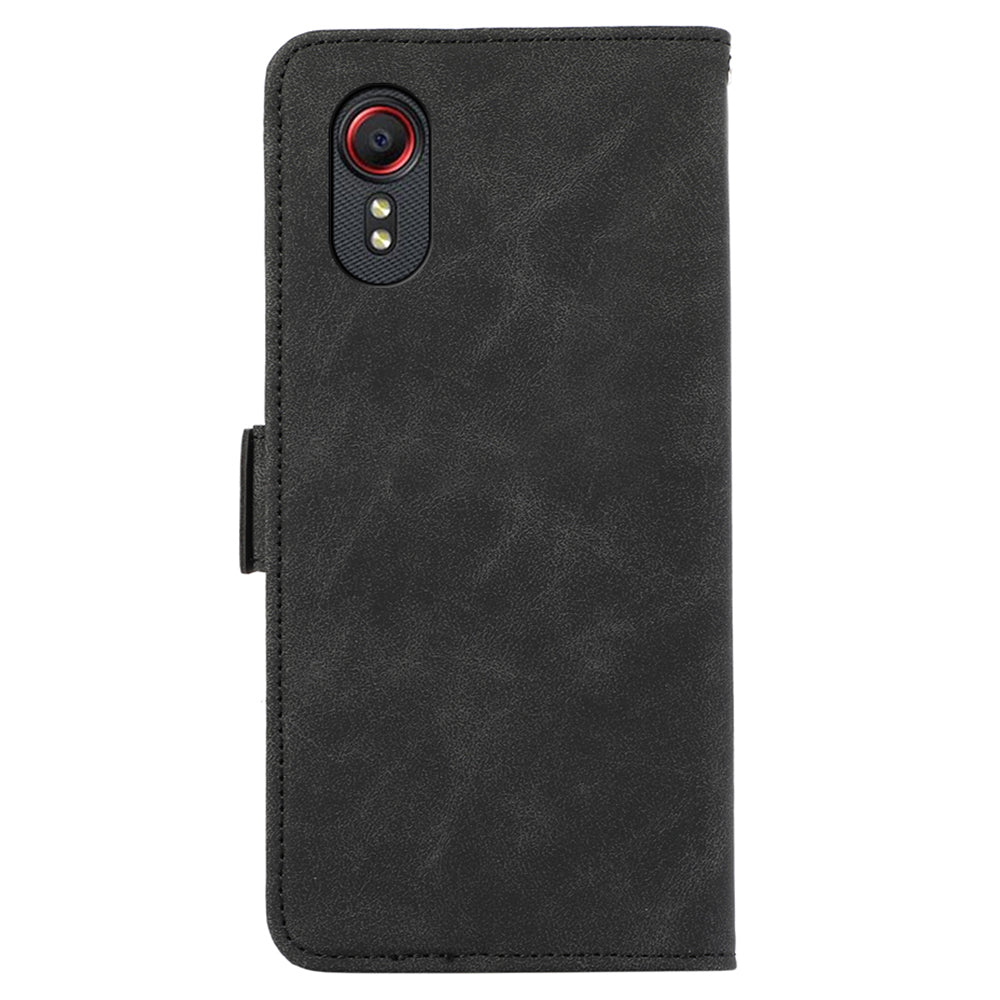 ABEEL For Samsung Galaxy Xcover 5 Case RFID Blocking Leather Phone Cover with Side Magnetic Clasp