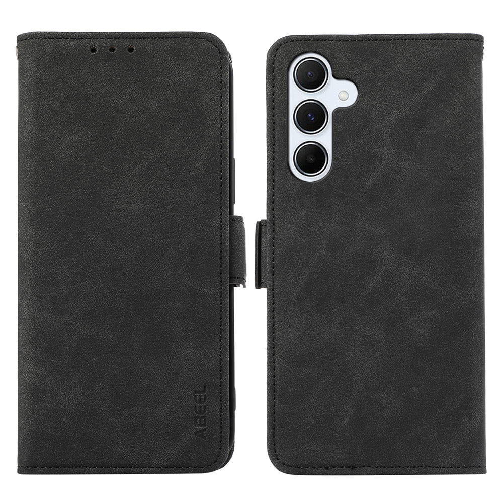 ABEEL For Samsung Galaxy A34 5G PU Leather Protective Cover RFID Blocking Stand Phone Case