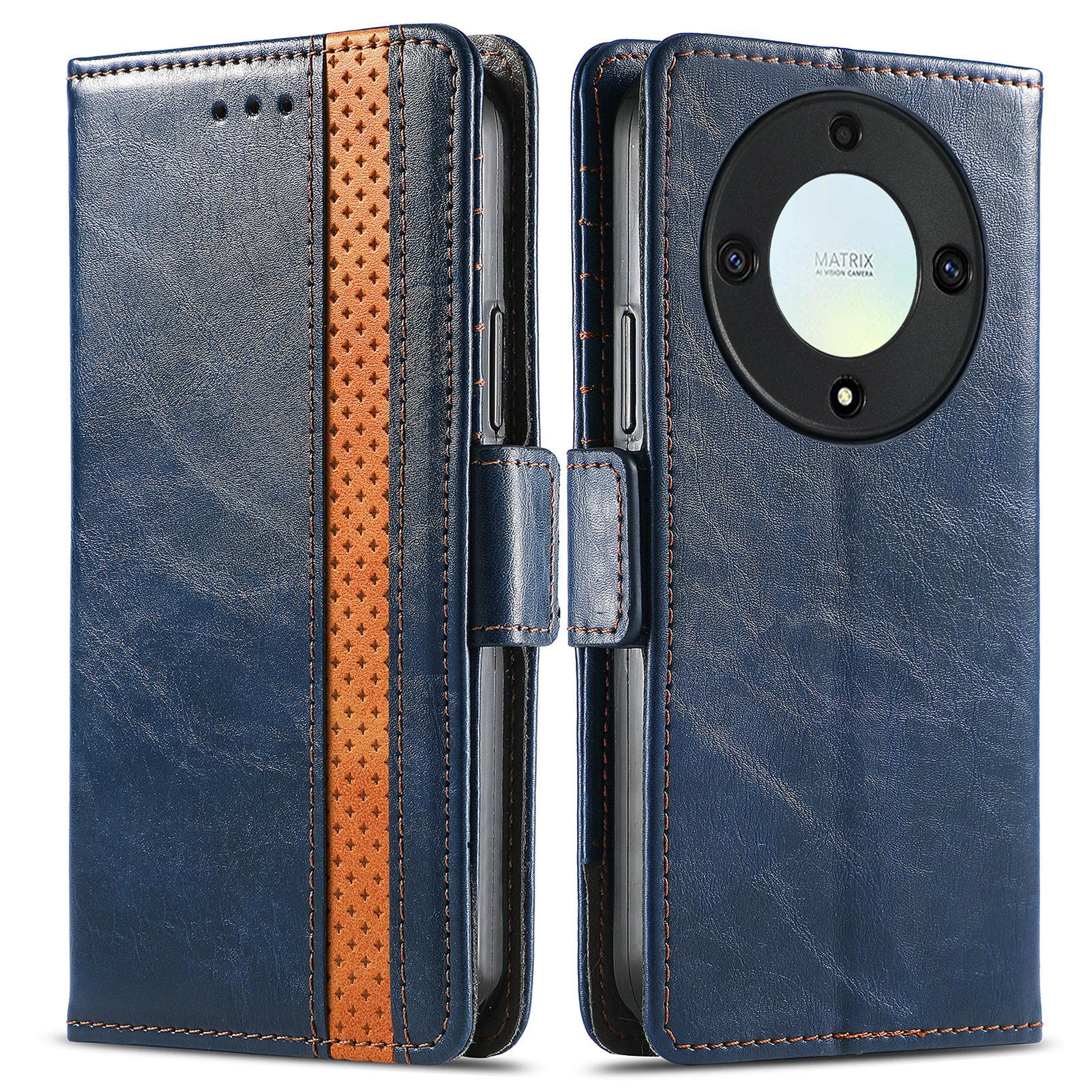 CASENEO 002 Series For Honor X40 5G / X9a 5G / Magic5 Lite 5G Phone Cover RFID Blocking Splicing Leather Wallet Case