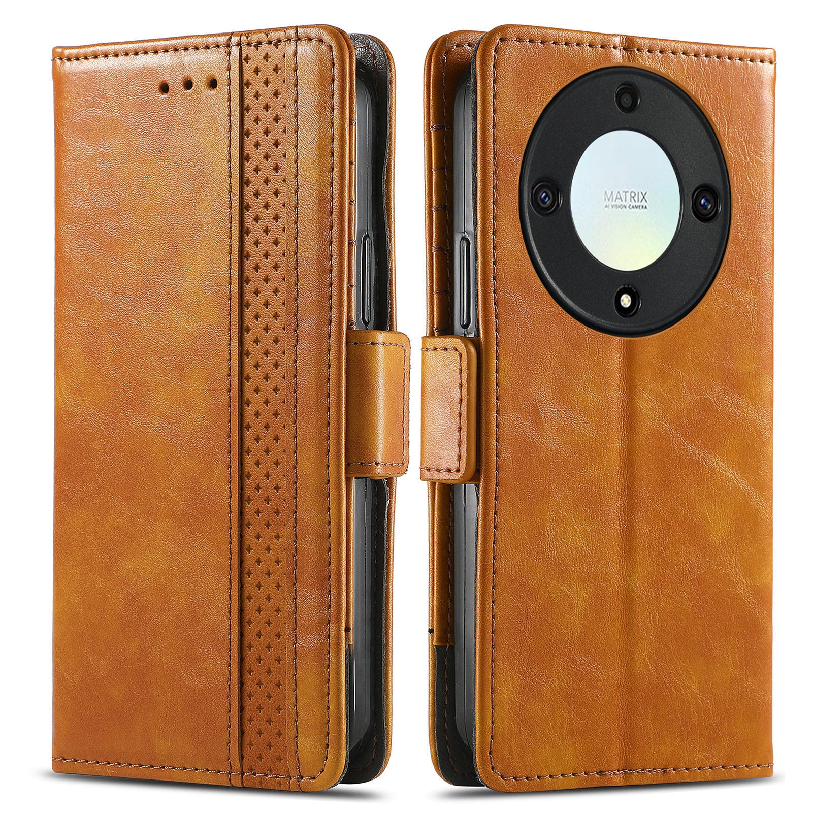 CASENEO 002 Series For Honor X40 5G / X9a 5G / Magic5 Lite 5G Phone Cover RFID Blocking Splicing Leather Wallet Case