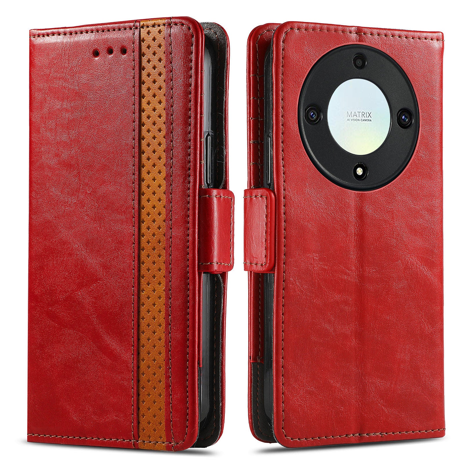 CASENEO 002 Series For Honor X40 5G / X9a 5G / Magic5 Lite 5G Phone Cover RFID Blocking Splicing Leather Wallet Case