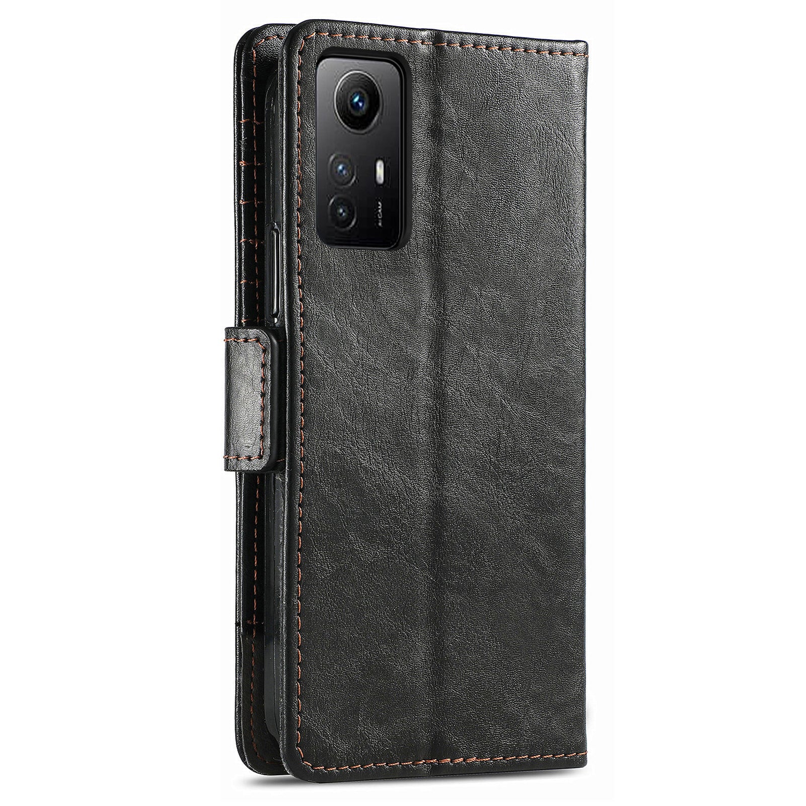 CASENEO 002 Series For Xiaomi Redmi Note 12S 4G PU Leather Case RFID Blocking Stand Phone Cover