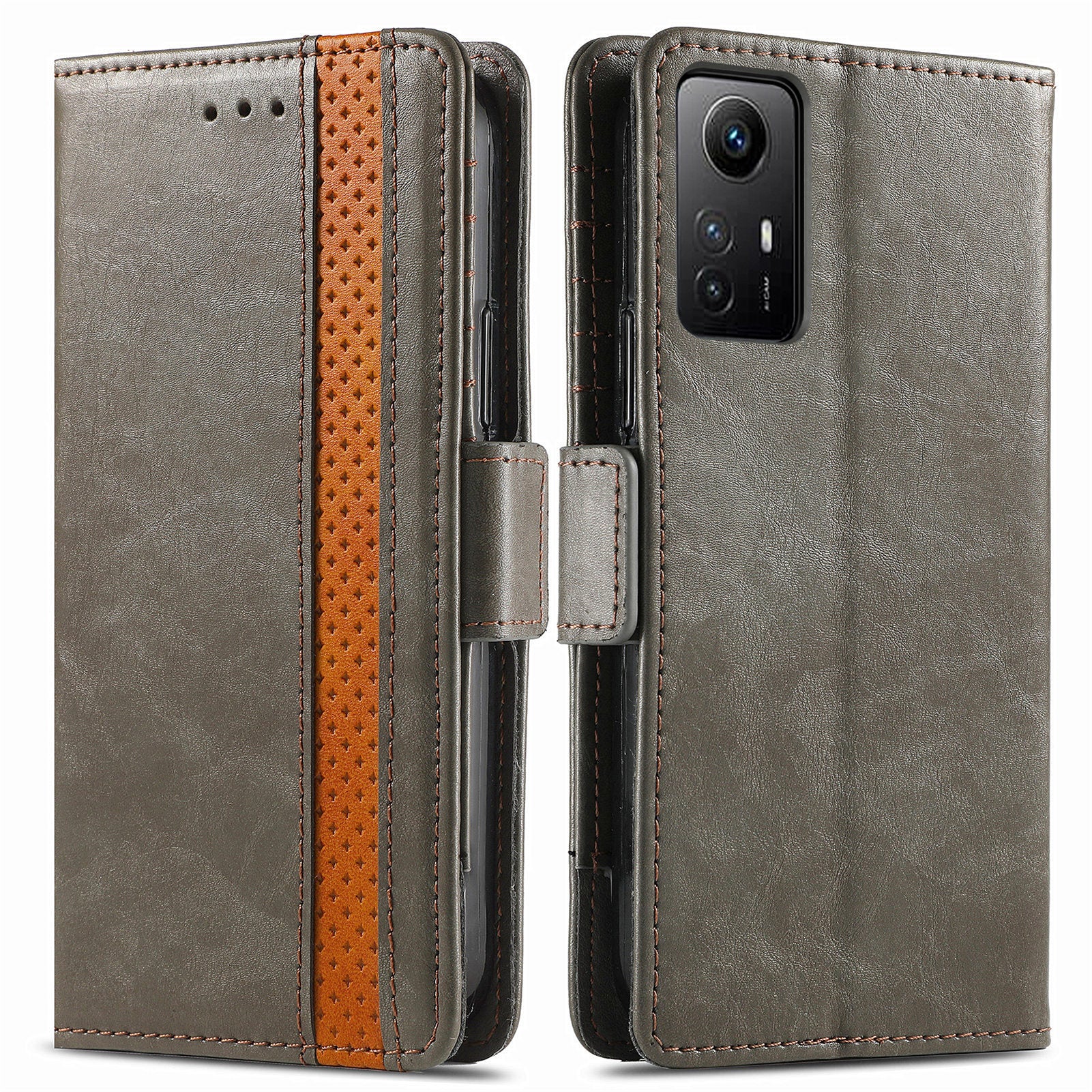 CASENEO 002 Series For Xiaomi Redmi Note 12S 4G PU Leather Case RFID Blocking Stand Phone Cover