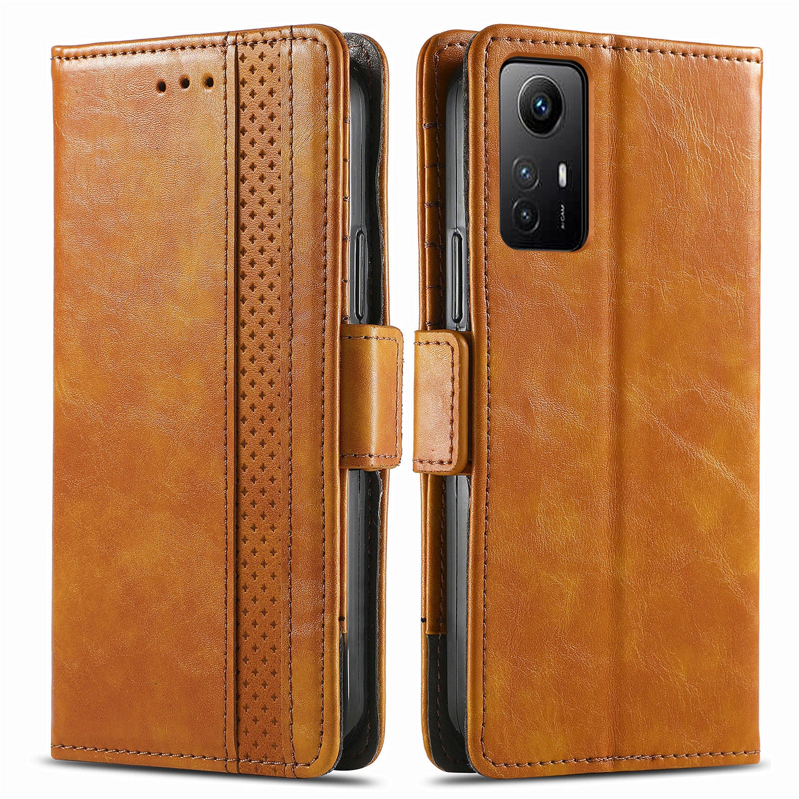 CASENEO 002 Series For Xiaomi Redmi Note 12S 4G PU Leather Case RFID Blocking Stand Phone Cover
