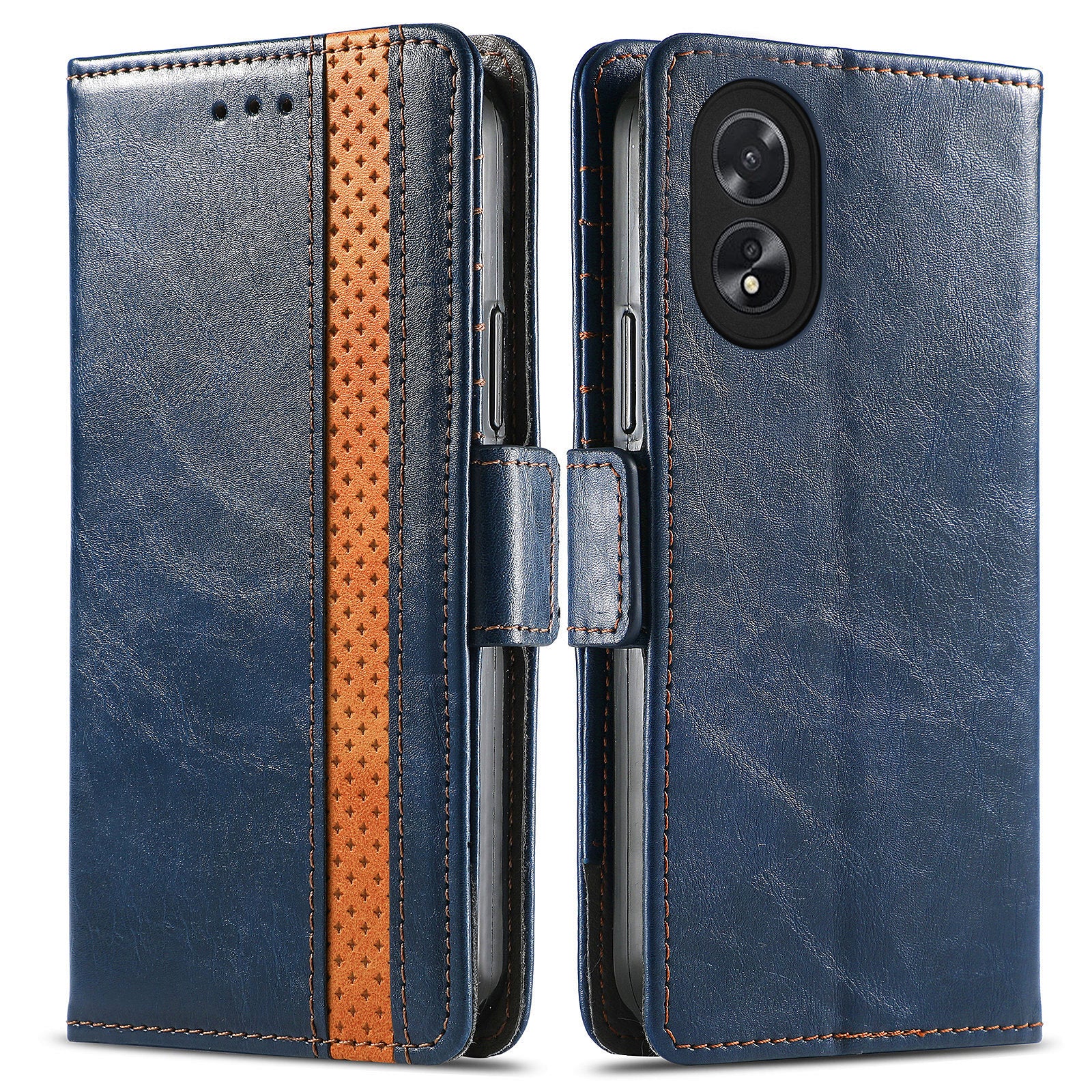 CASENEO 002 Series For Oppo A38 4G / A18 4G Case PU Leather RFID Blocking Wallet Phone Cover