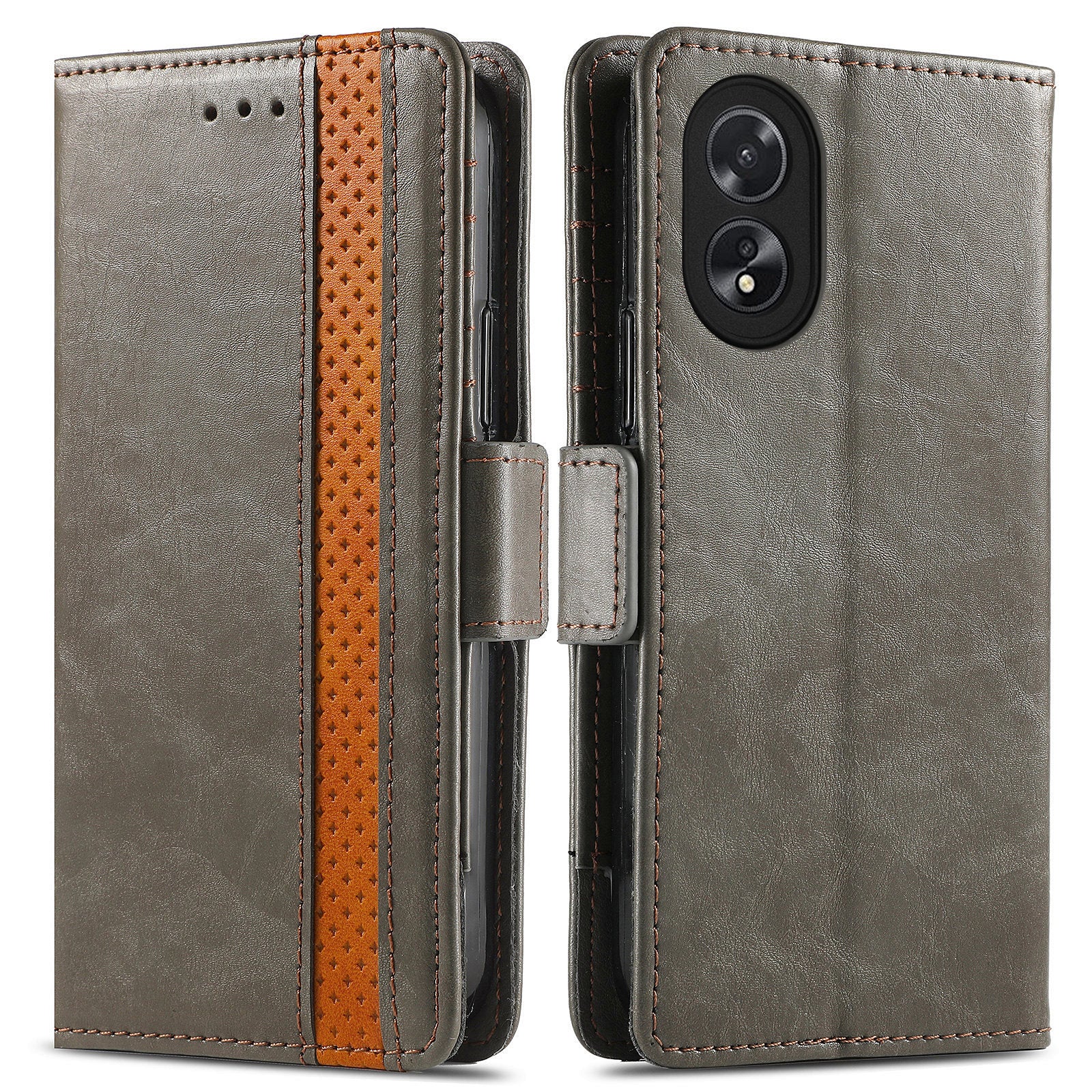 CASENEO 002 Series For Oppo A38 4G / A18 4G Case PU Leather RFID Blocking Wallet Phone Cover