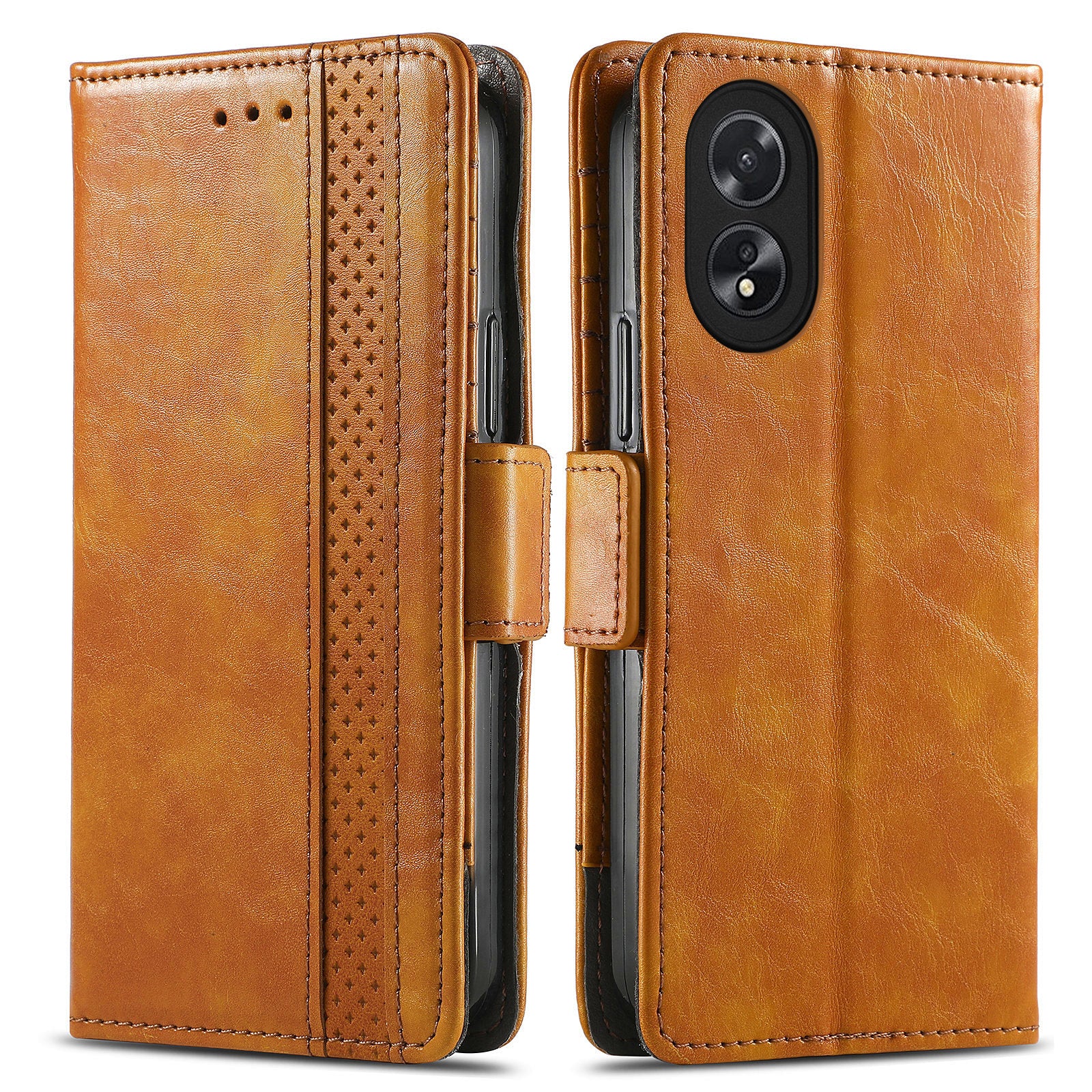 CASENEO 002 Series For Oppo A38 4G / A18 4G Case PU Leather RFID Blocking Wallet Phone Cover