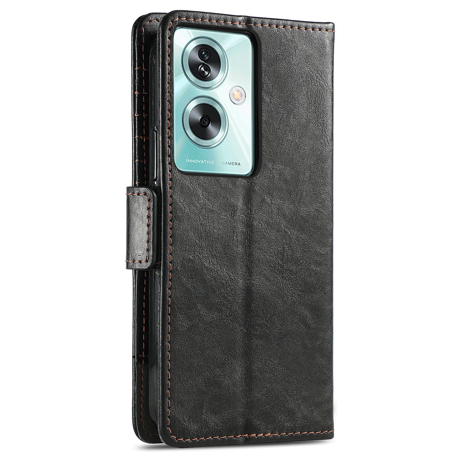 CASENEO 002 Series For Oppo A79 5G / A2 5G Shockproof RFID Blocking Phone Cover PU Leather Wallet Stand Phone Case