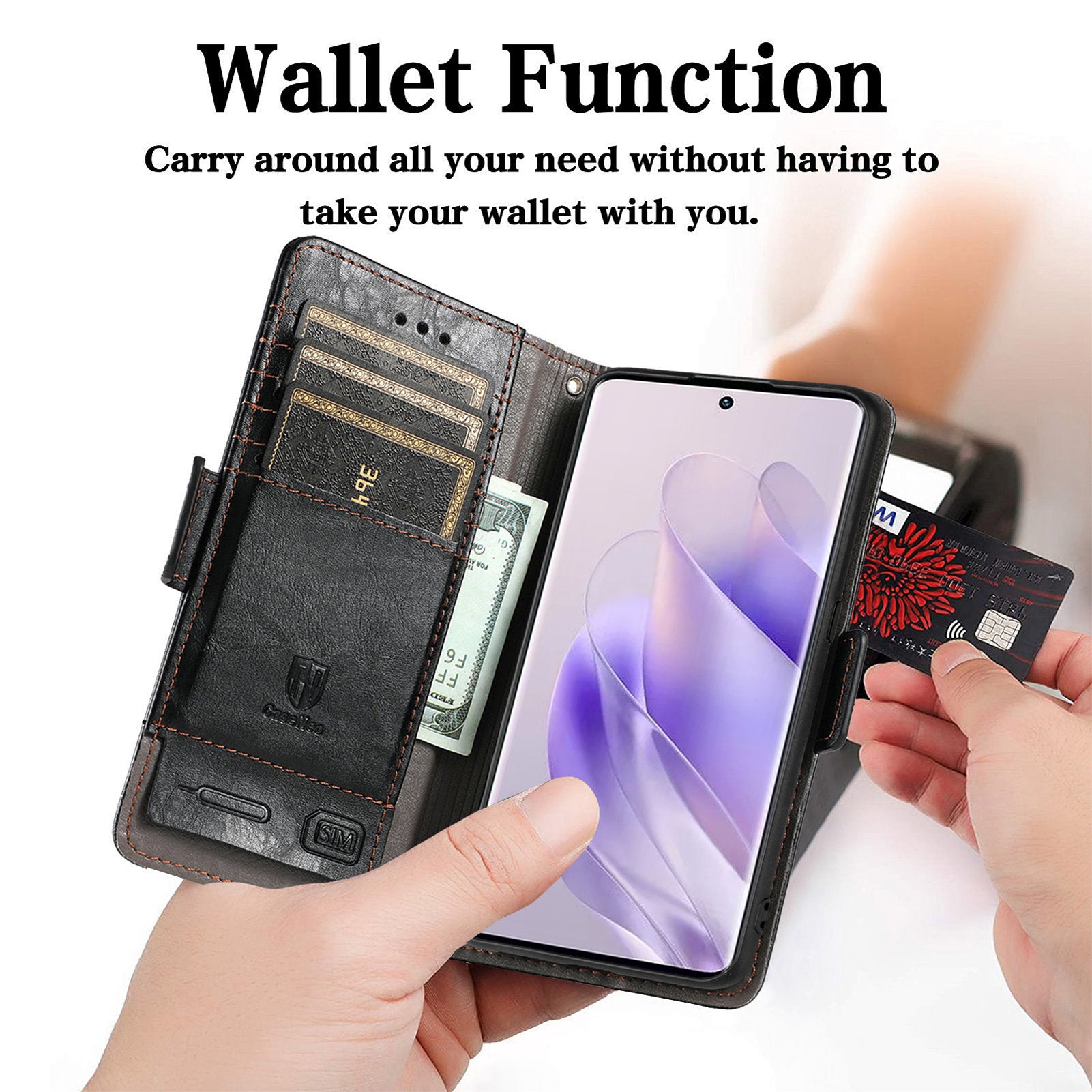 CASENEO 002 Series For Transsion Infinix Zero 30 5G Phone Case Leather Wallet RFID Blocking Cover