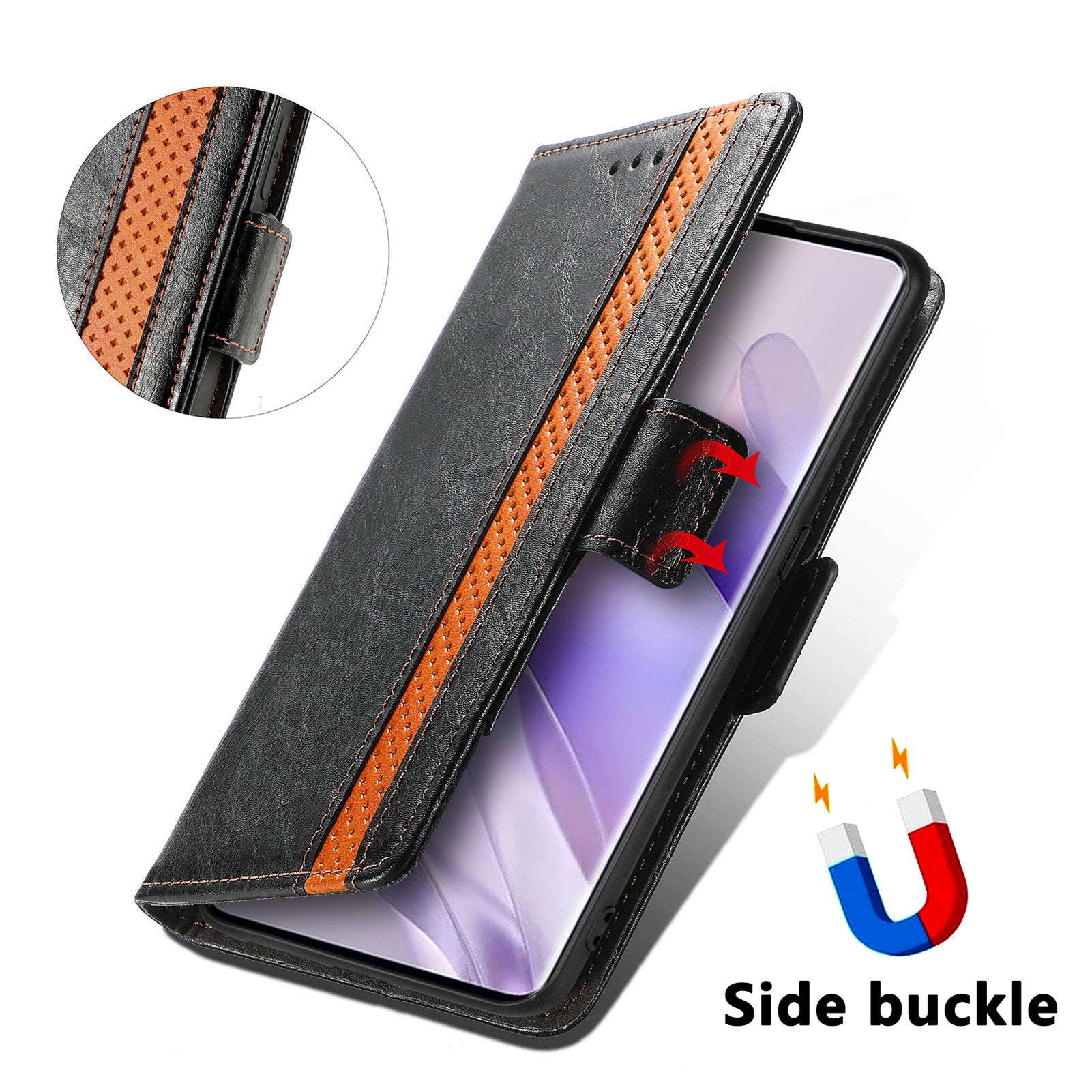 CASENEO 002 Series For Transsion Infinix Zero 30 5G Phone Case Leather Wallet RFID Blocking Cover