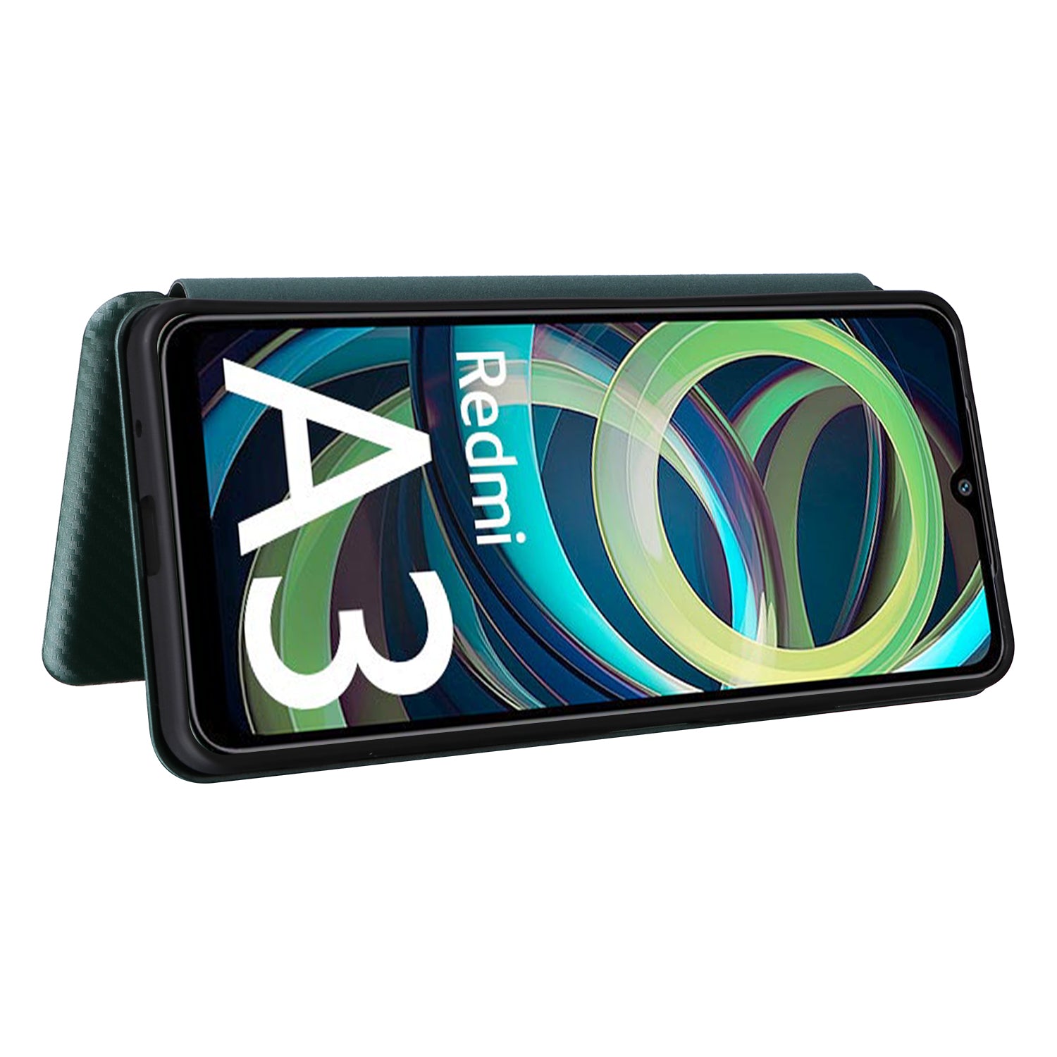 For Xiaomi Redmi A3 / Poco C61 4G Protective Case Leather Carbon Fiber Texture Magnetic Phone Cover