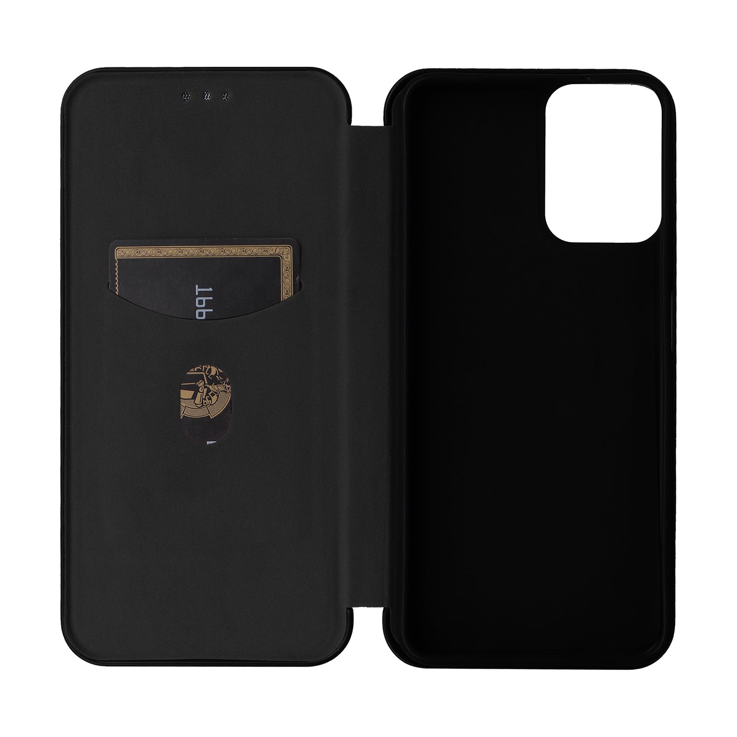 For Motorola Moto G34 5G Leather Case Carbon Fiber Texture Phone Card Holder Cover