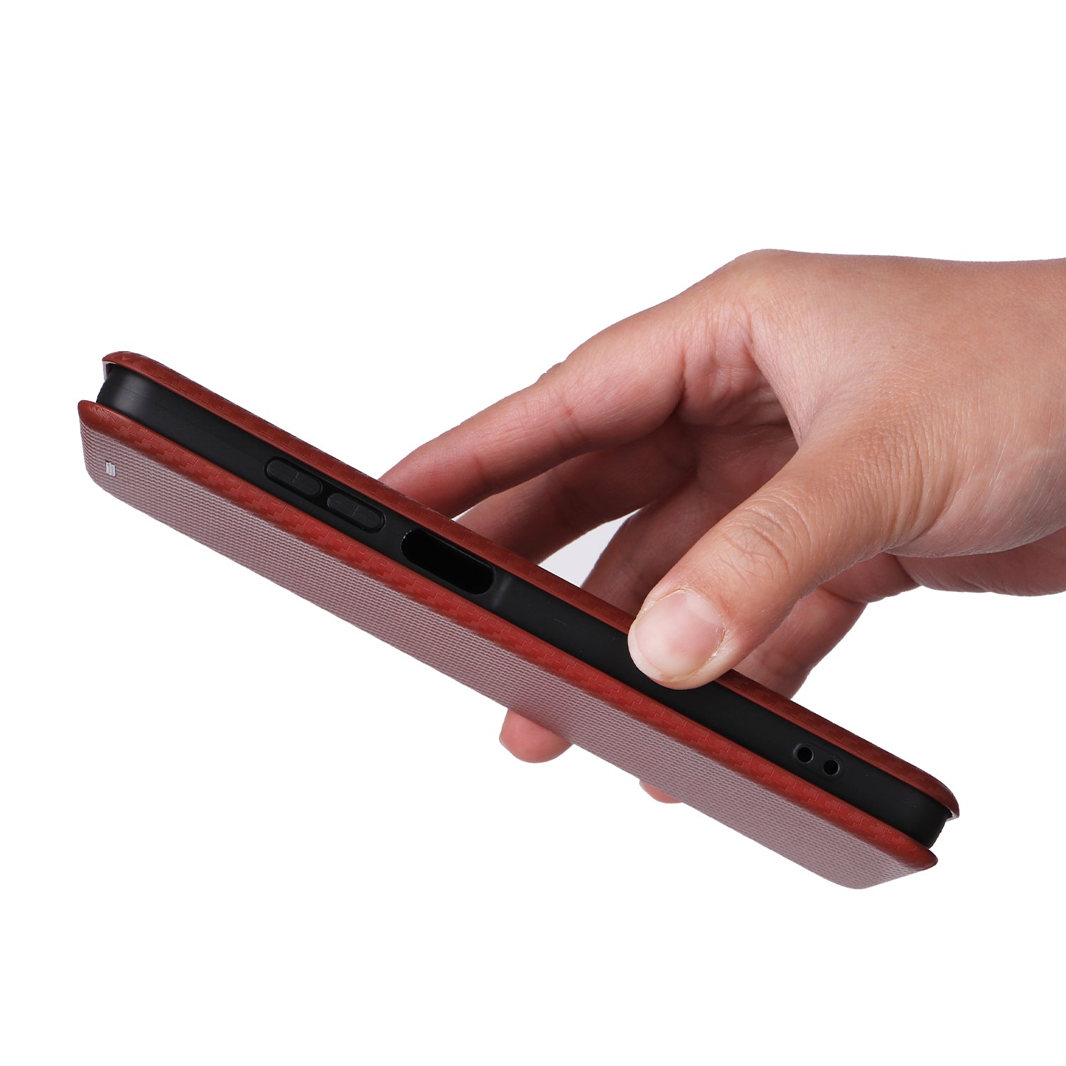 For Motorola Moto G04 4G / G24 4G Case Leather Carbon Fiber Texture Magnetic Protective Phone Cover