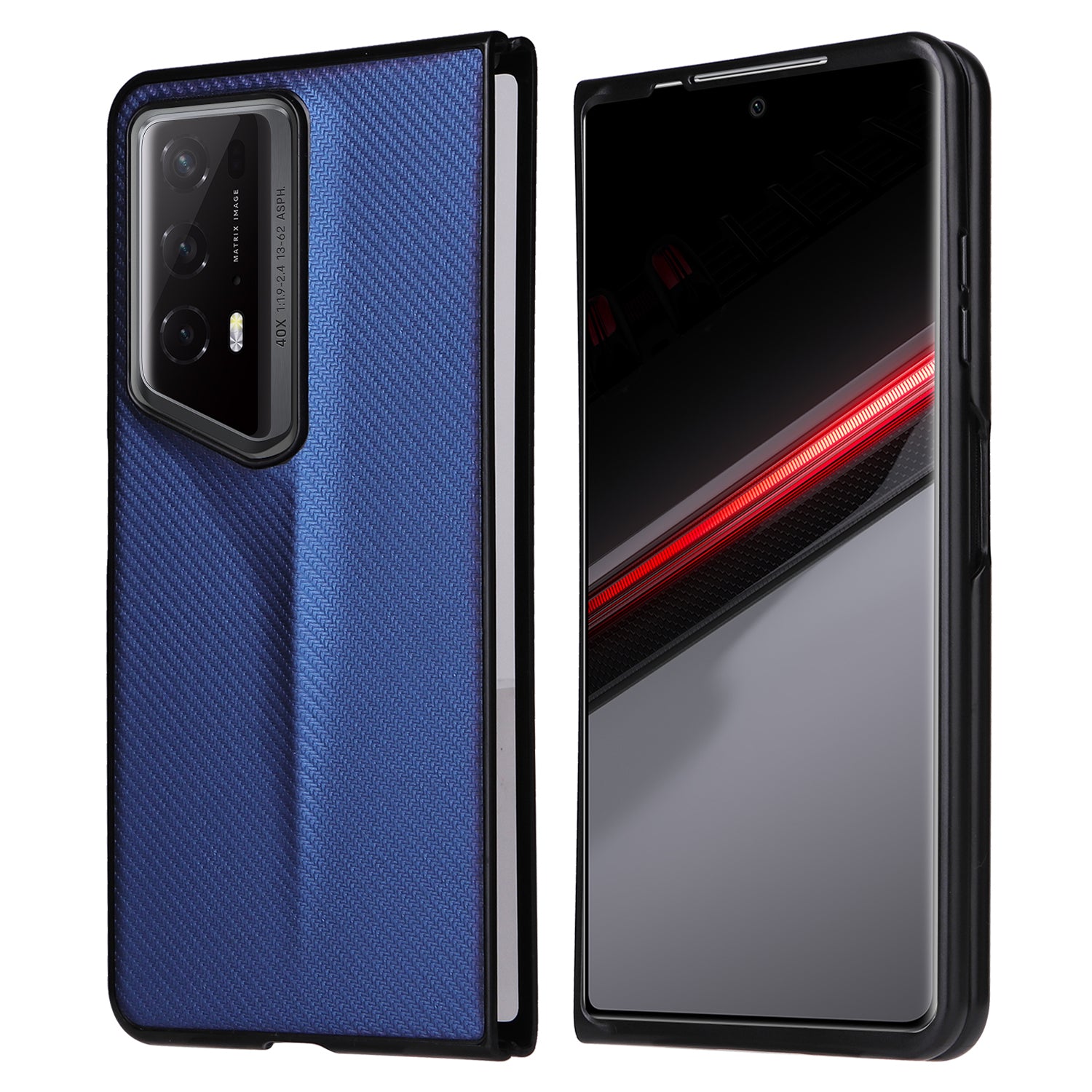For Honor Magic V2 RSR Porsche Design Case Carbon Fiber Texture Leather Coated PC Phone Cover