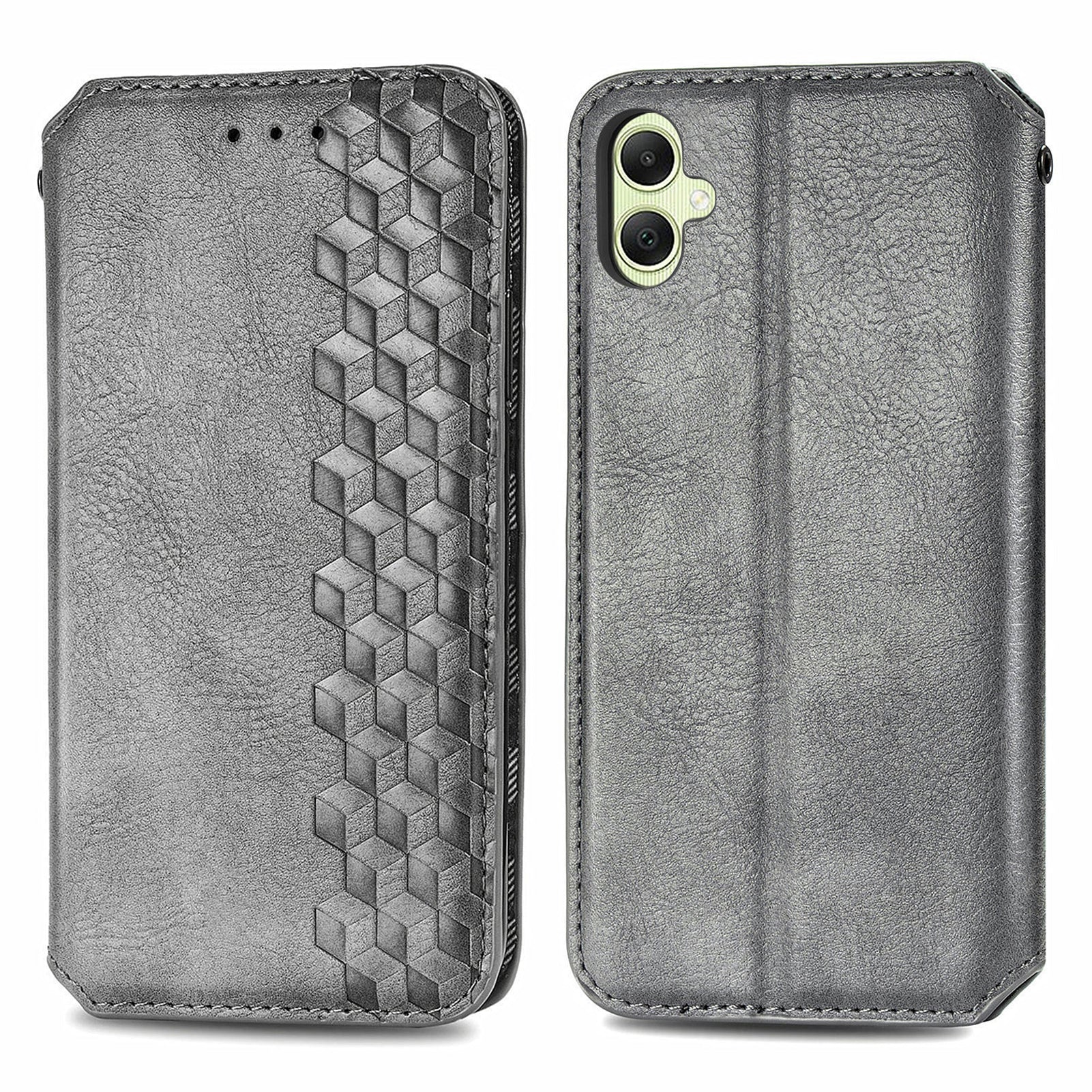 For Samsung Galaxy A05 4G Phone Case Imprinted Rhombus Leather Wallet Cover