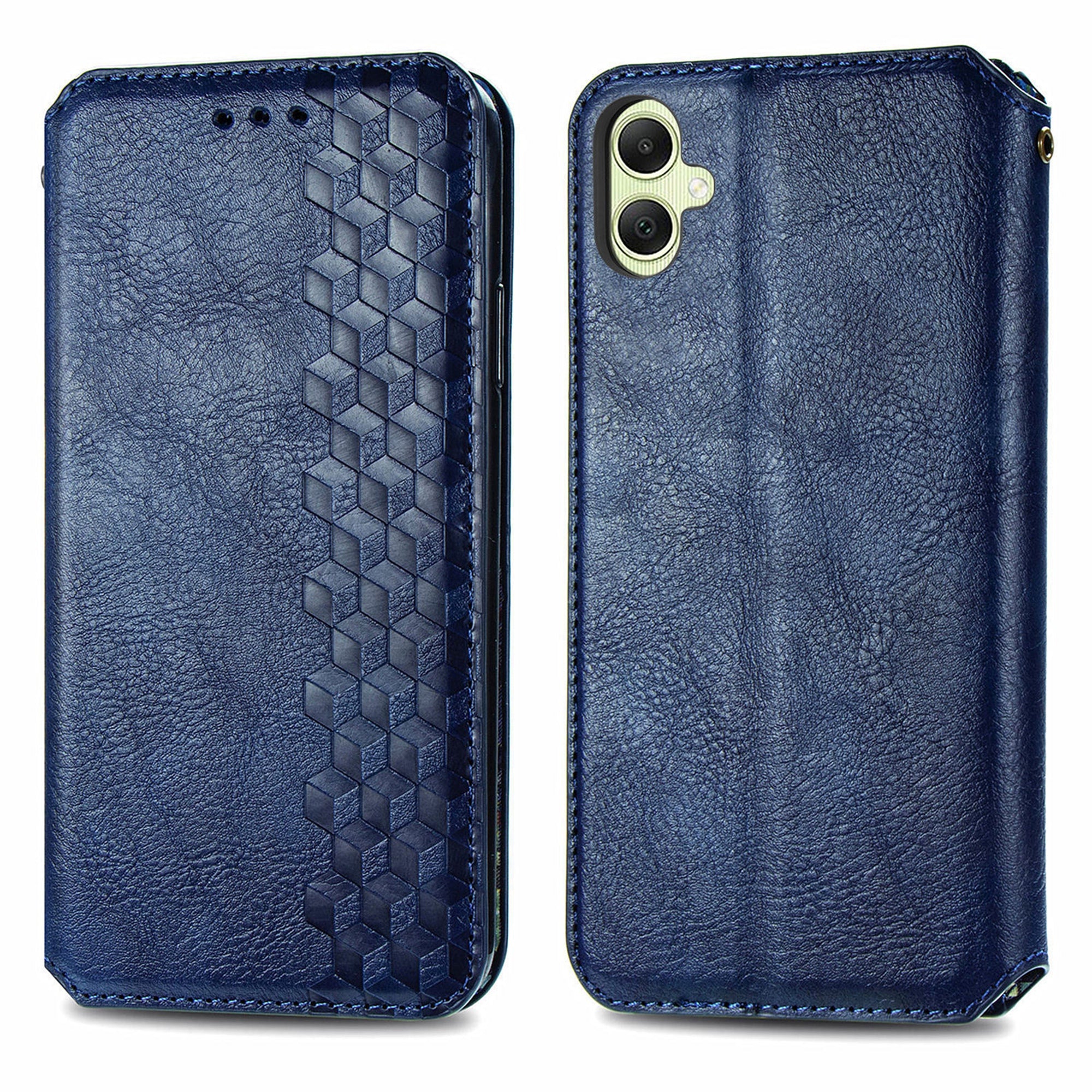 For Samsung Galaxy A05 4G Phone Case Imprinted Rhombus Leather Wallet Cover