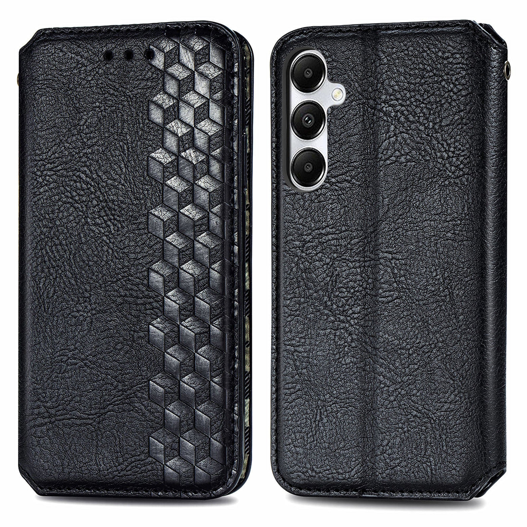 For Samsung Galaxy A35 5G Case Rhombus Leather Phone Wallet Cover Magnetic Closing
