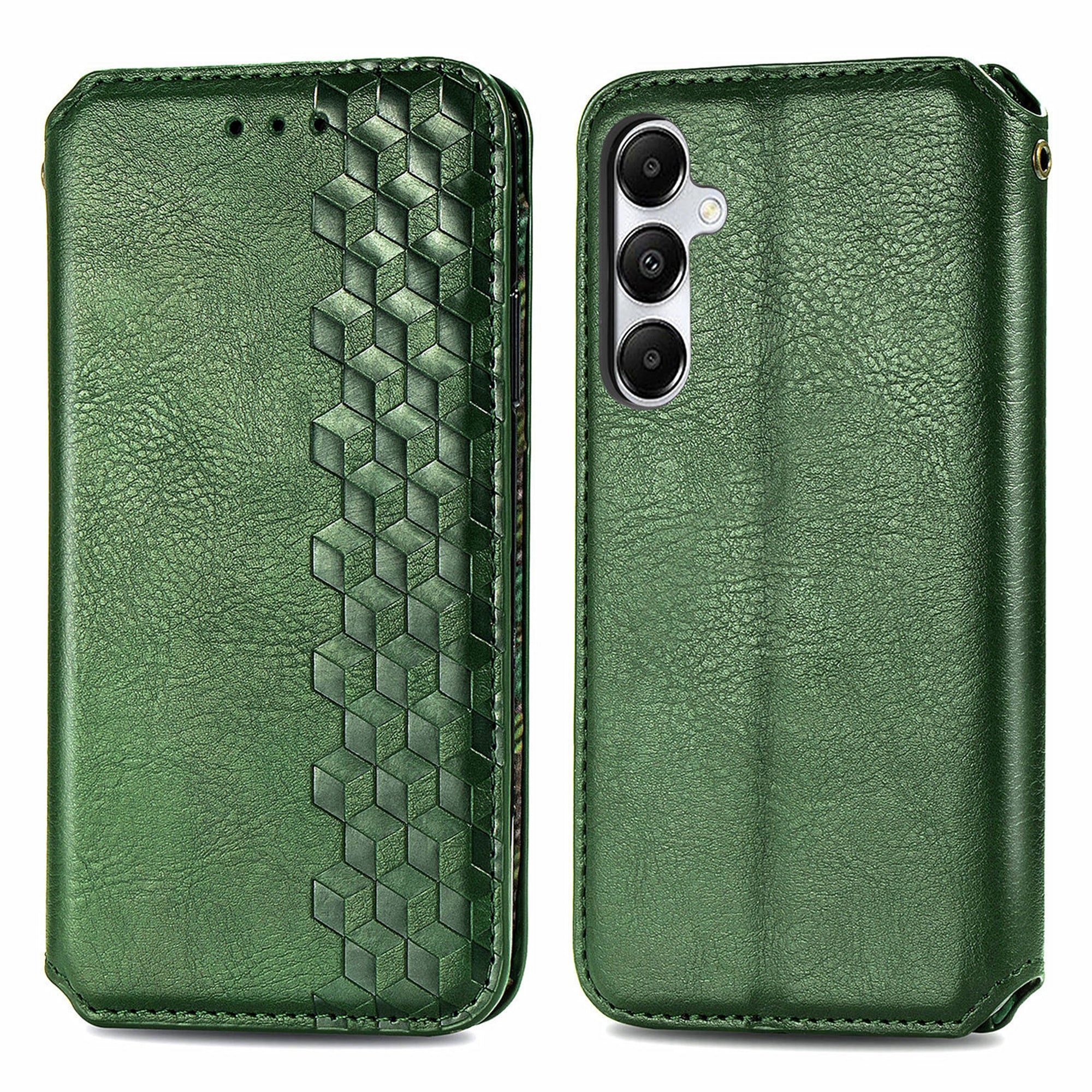 For Samsung Galaxy A35 5G Case Rhombus Leather Phone Wallet Cover Magnetic Closing