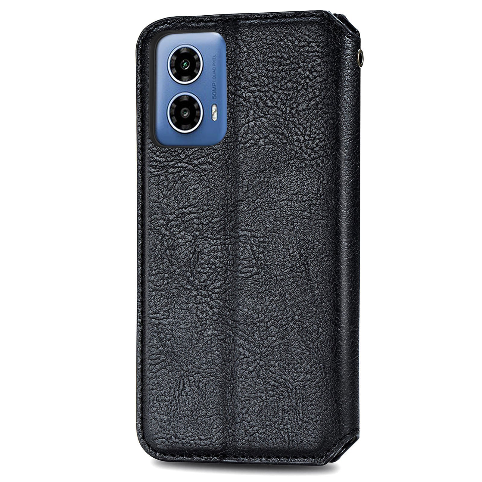 For Motorola Moto G34 5G Wallet Case Stand Function Rhombus Leather Phone Cover