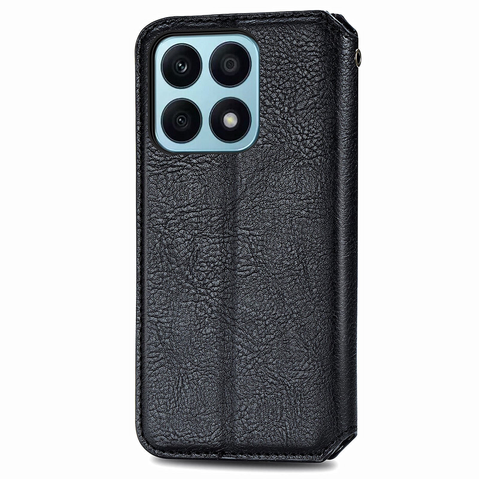 For Honor X8b 4G Wallet Case PU Leather Stand Phone Cover Rhombus Imprinted
