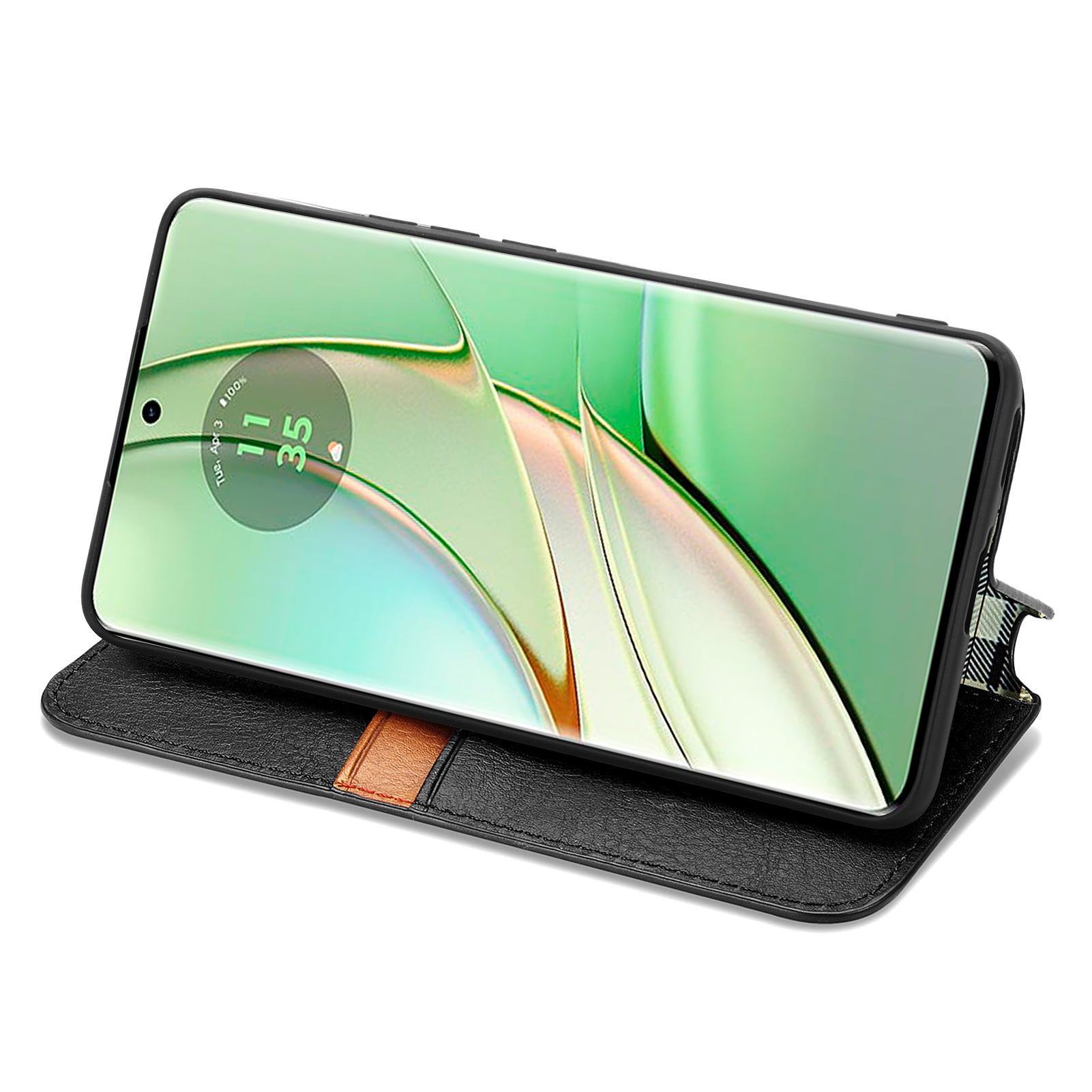 For Motorola Edge 40 5G Wallet Case Anti-Drop Imprinted Rhombus Leather Phone Cover