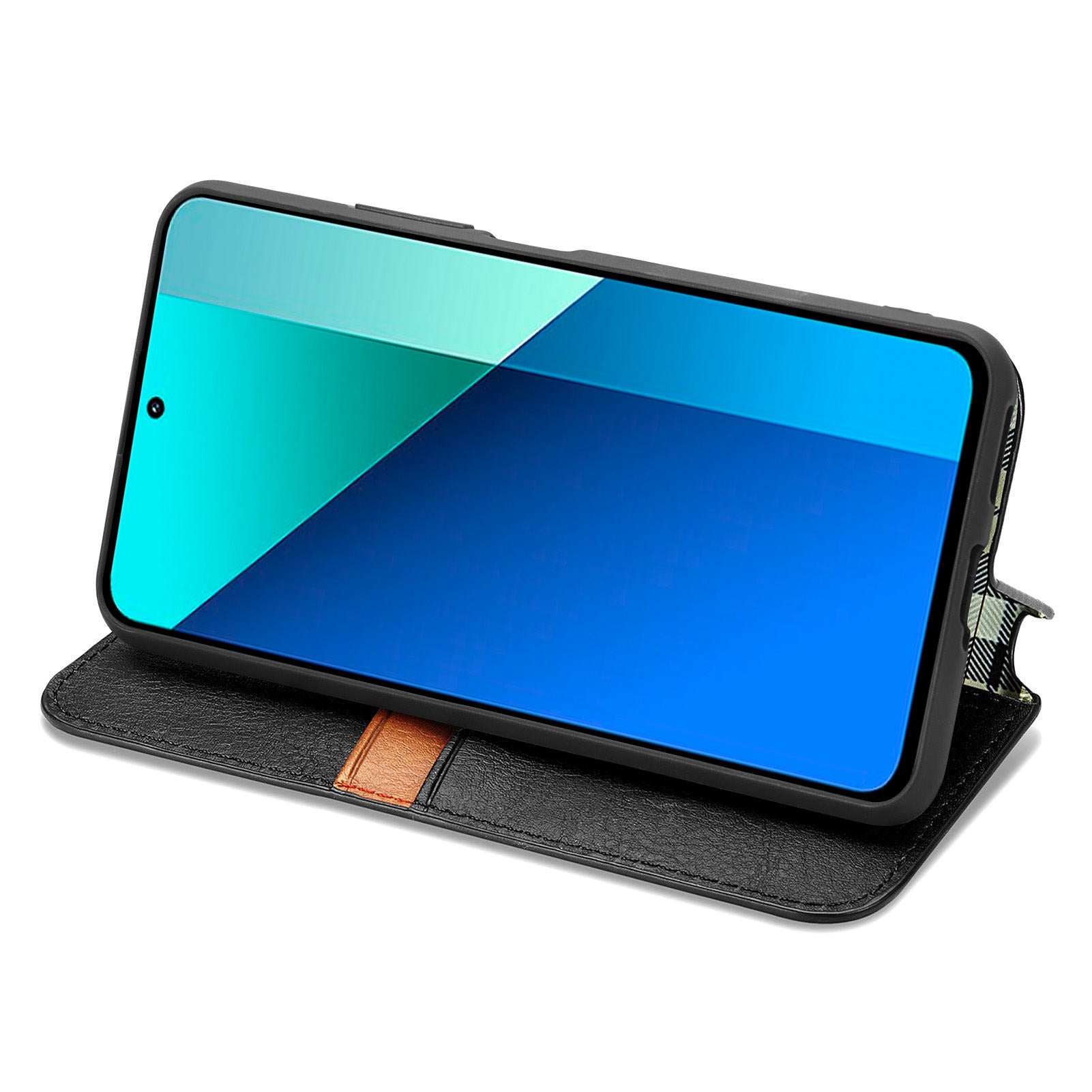 For Xiaomi Redmi Note 13 4G Wallet Cover Imprinted Rhombus Leather Phone Case