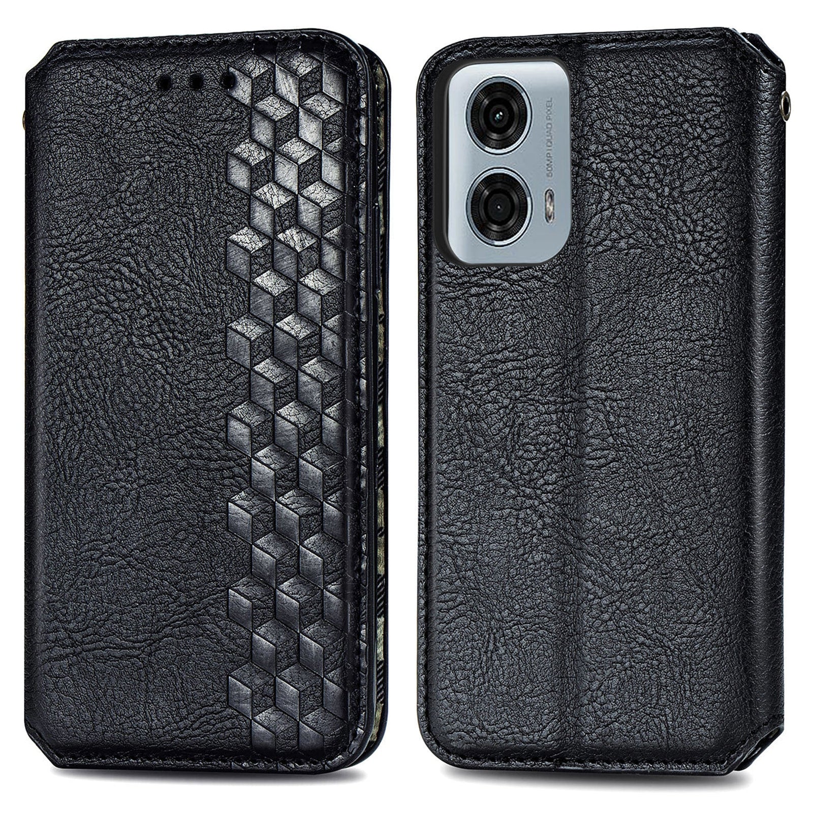 For Motorola Moto G24 Power Cell Phone Case Imprinted Folding Stand Leather Anti-drop Cover