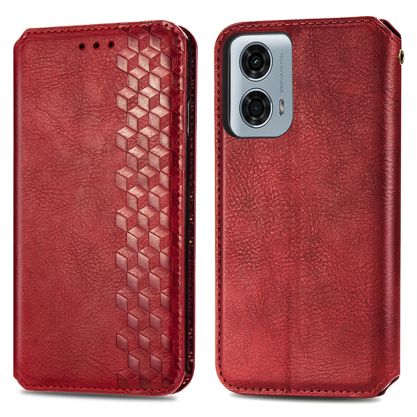 For Motorola Moto G24 Power Cell Phone Case Imprinted Folding Stand Leather Anti-drop Cover