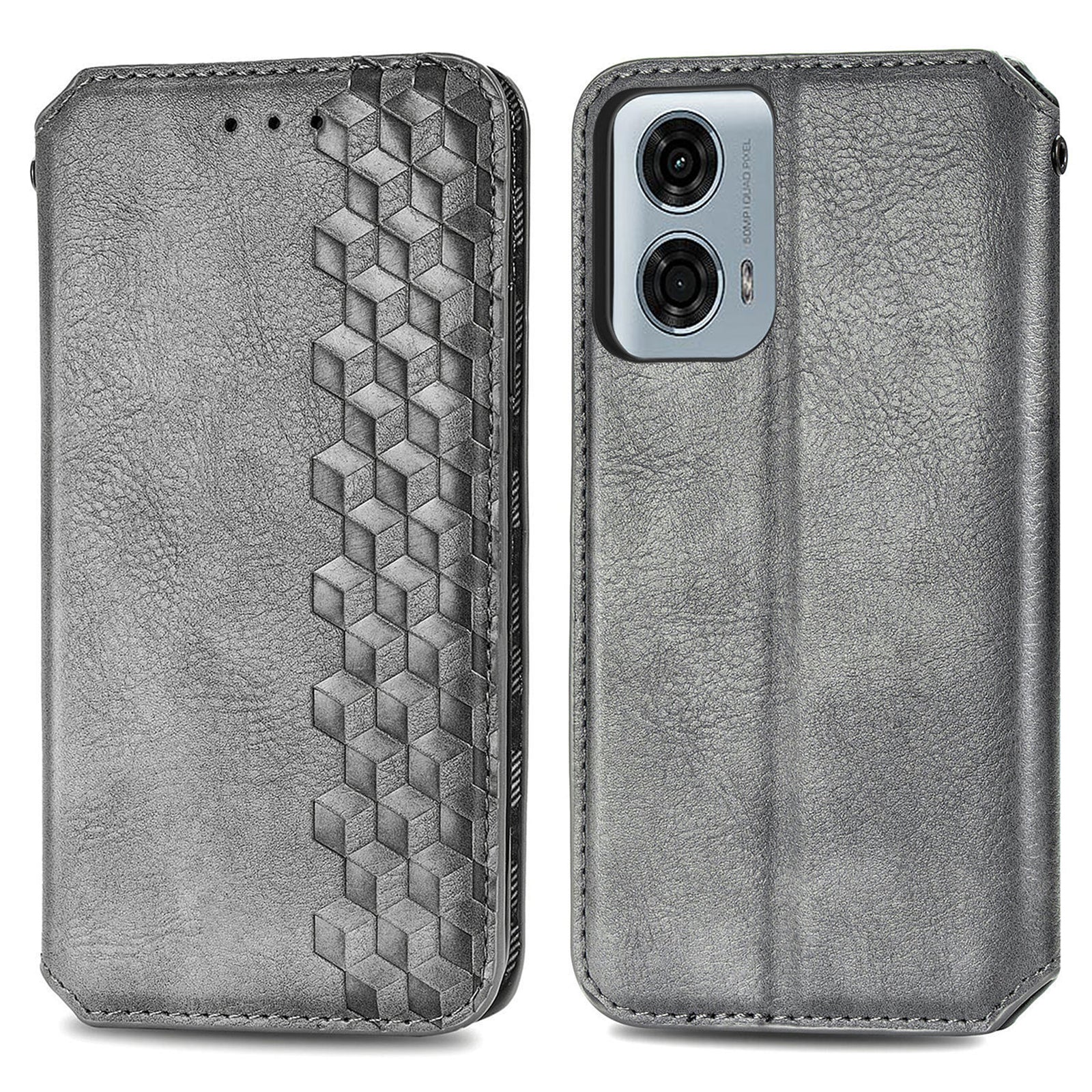 For Motorola Moto G24 Power Cell Phone Case Imprinted Folding Stand Leather Anti-drop Cover
