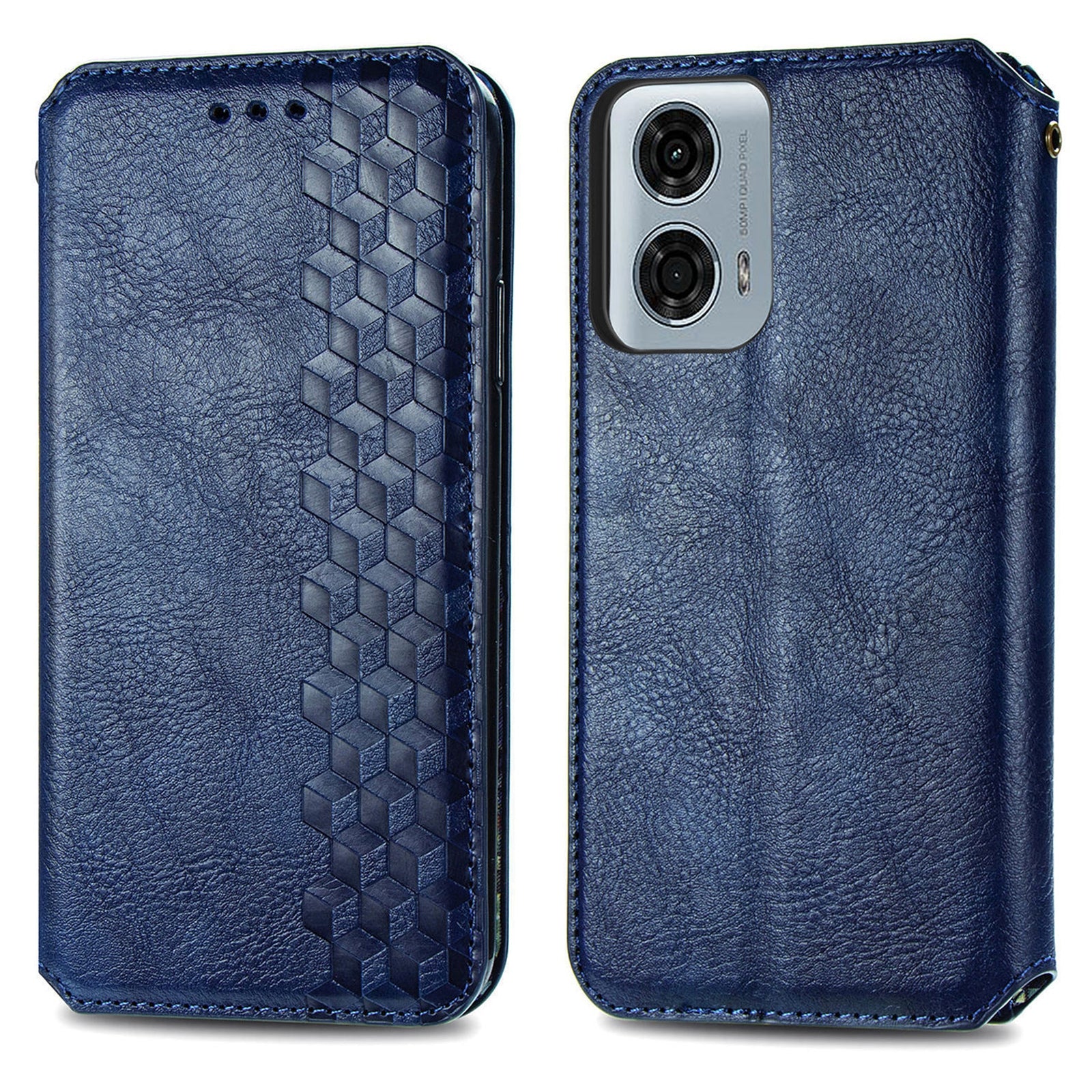 For Motorola Moto G24 Power Cell Phone Case Imprinted Folding Stand Leather Anti-drop Cover