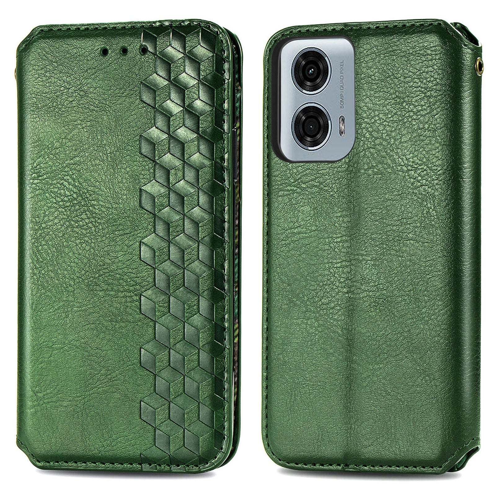 For Motorola Moto G24 Power Cell Phone Case Imprinted Folding Stand Leather Anti-drop Cover