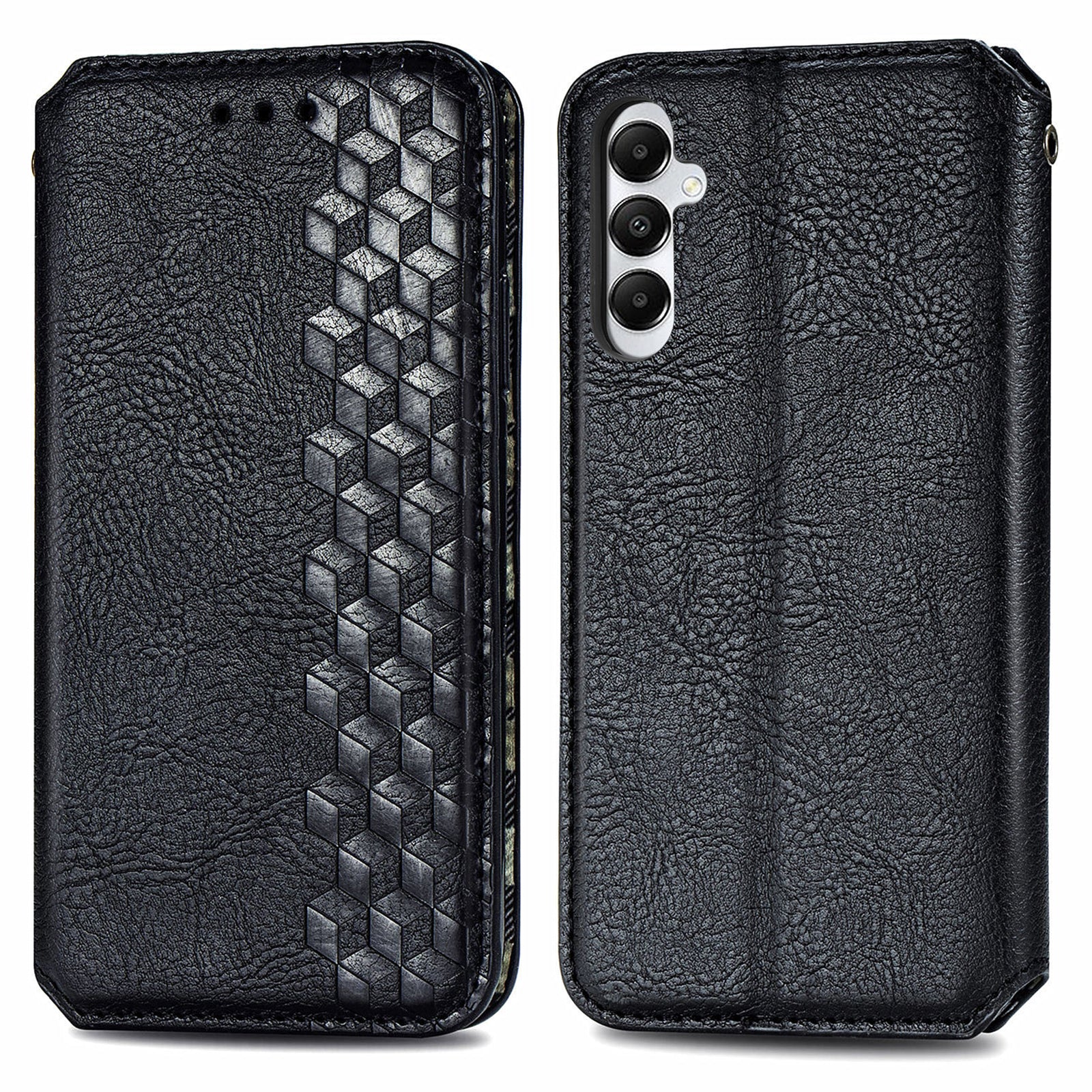 For Samsung Galaxy A05s 4G Leather Cover Imprinted Rhombus Wallet Phone Case